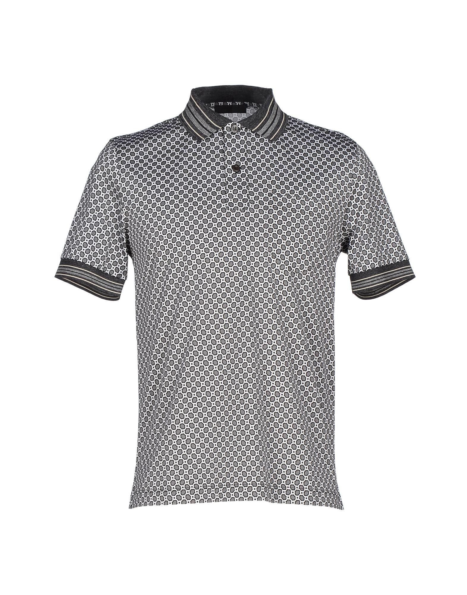 Prada Cotton Polo Shirt in Grey (Gray) for Men - Lyst