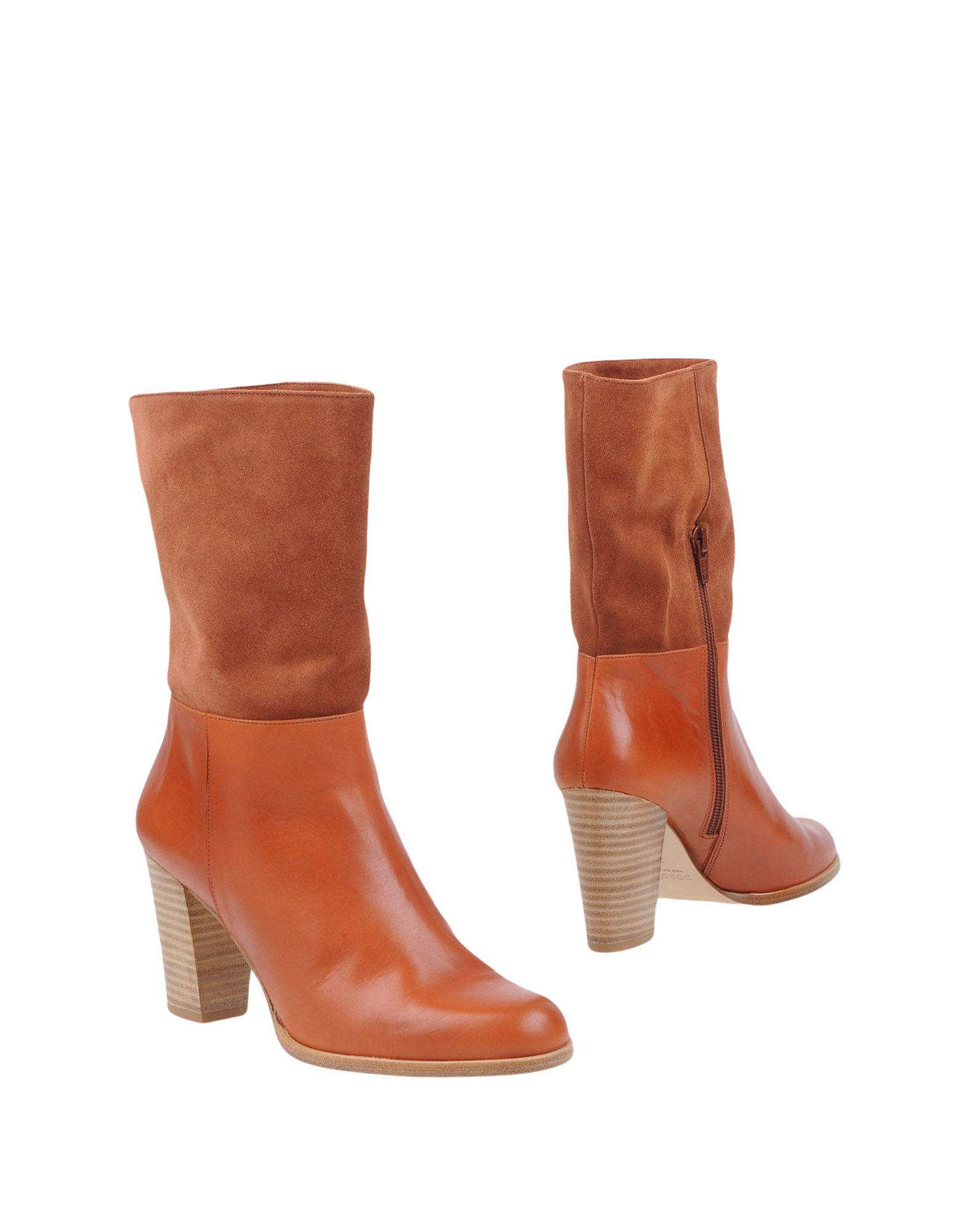 Sessun Leather Ankle Boots in Tan (Brown) - Lyst