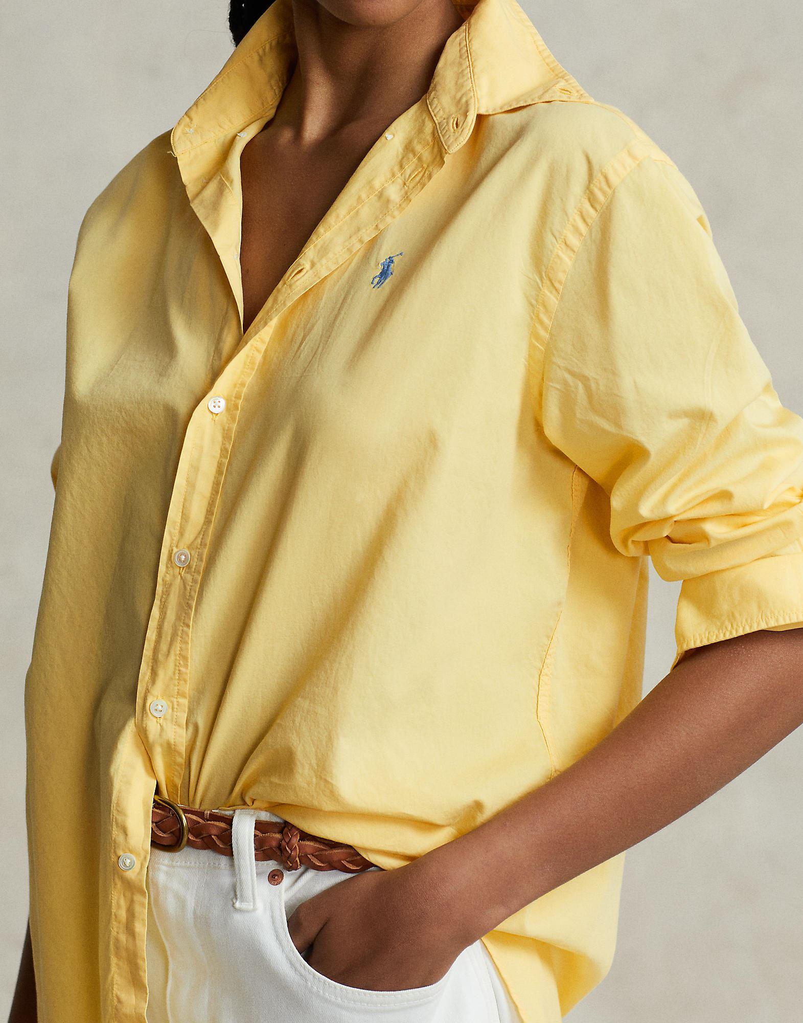 Pale yellow top shirt womens