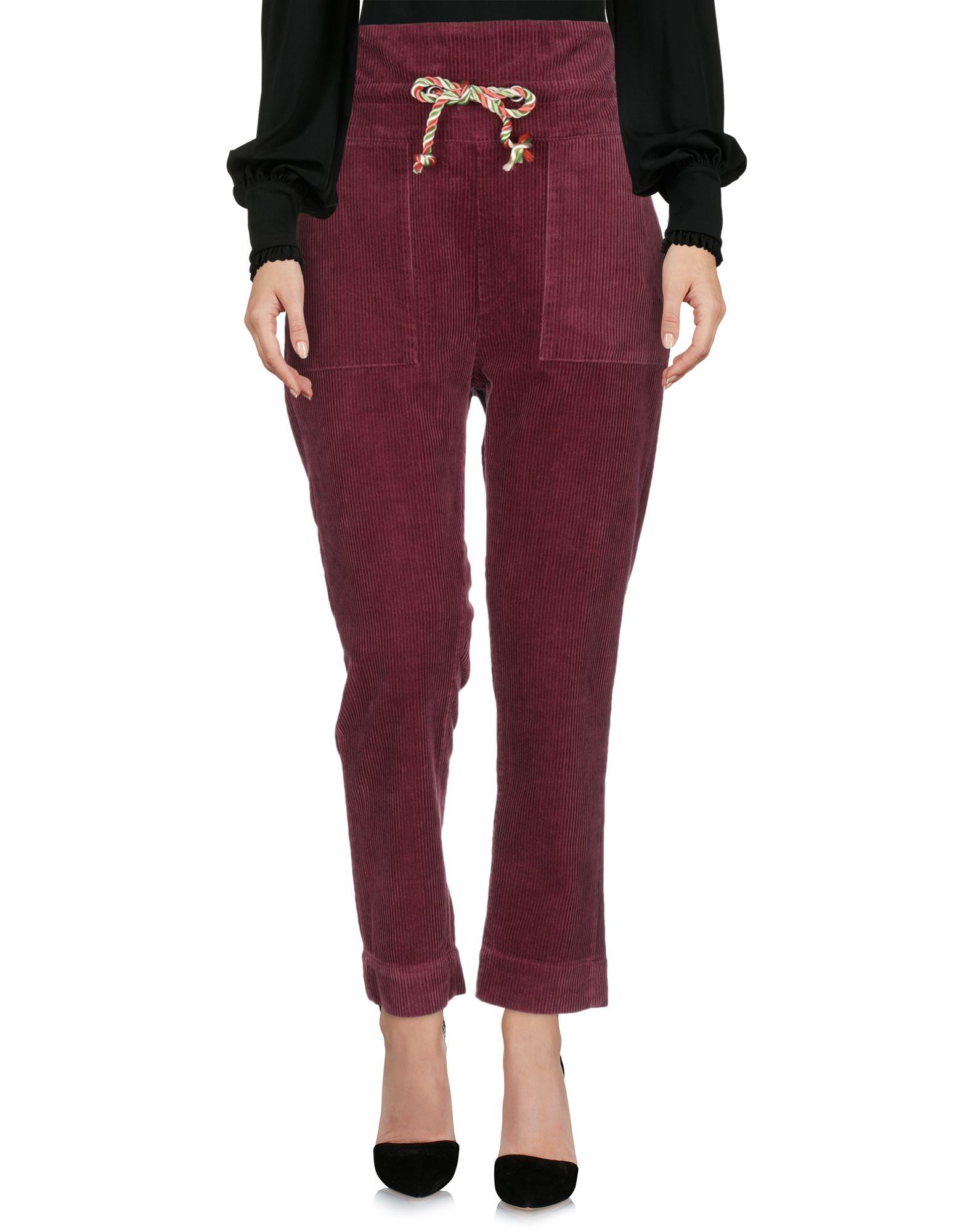Pepe Jeans Velvet Casual Pants in Maroon (Red) Lyst