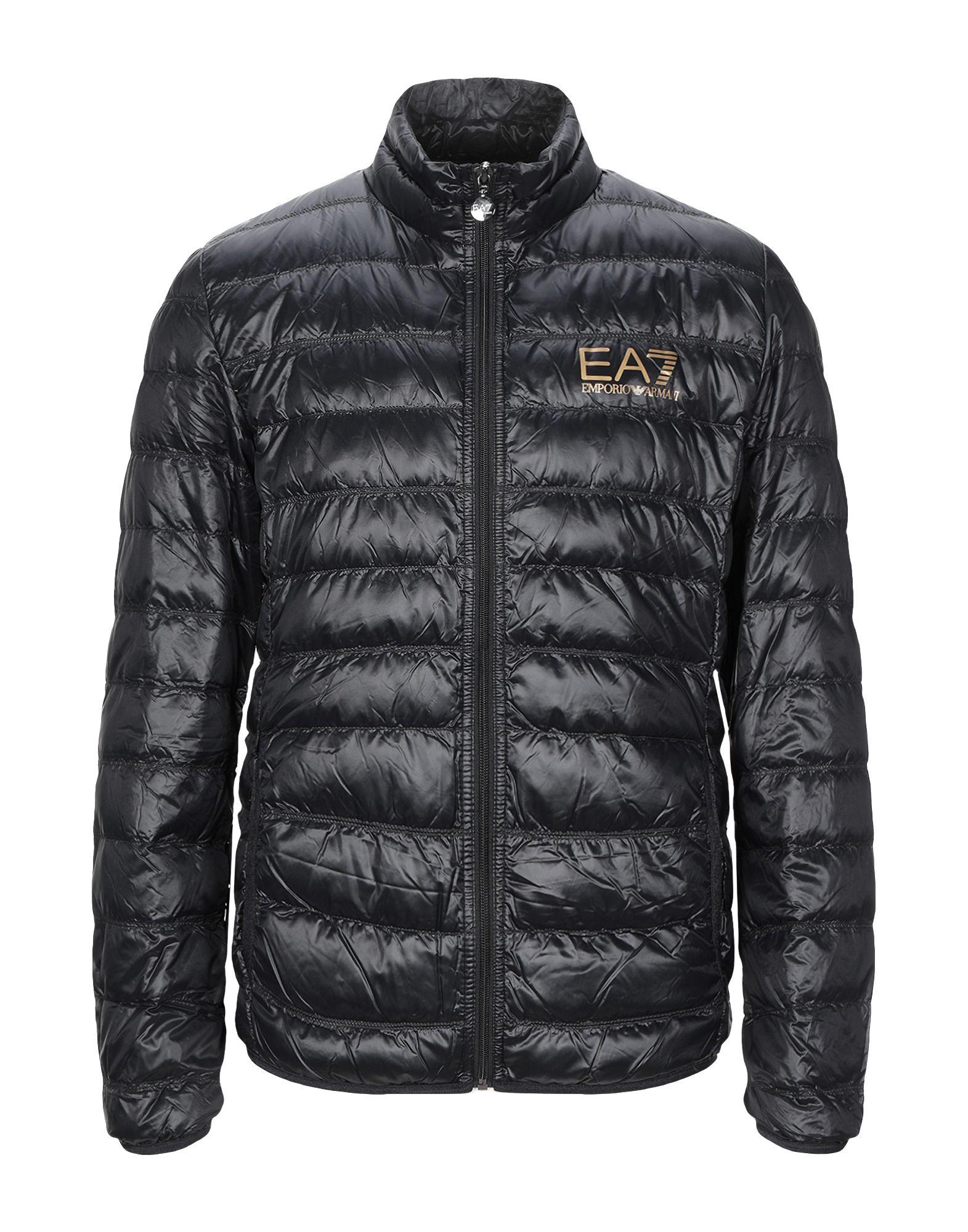 EA7 Synthetic Down Jacket in Black for Men - Lyst