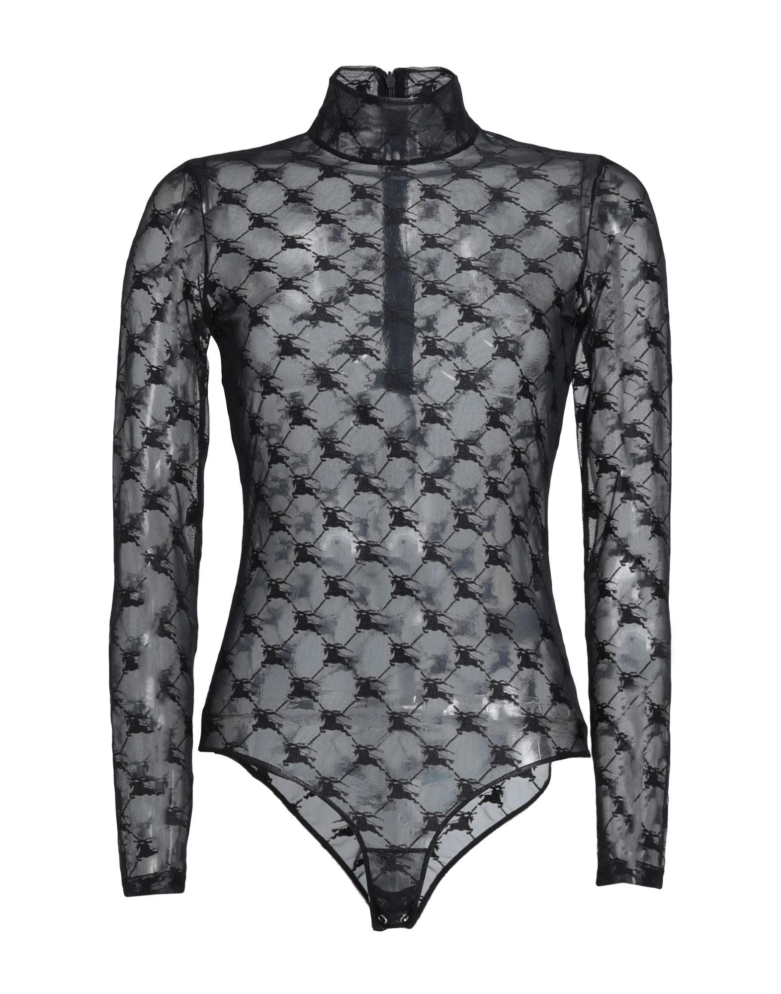 BURBERRY Stretch Jersey Bodysuit 総柄 Burberry Ladies Mermaid Tail-Print Tulle Long Sleeve