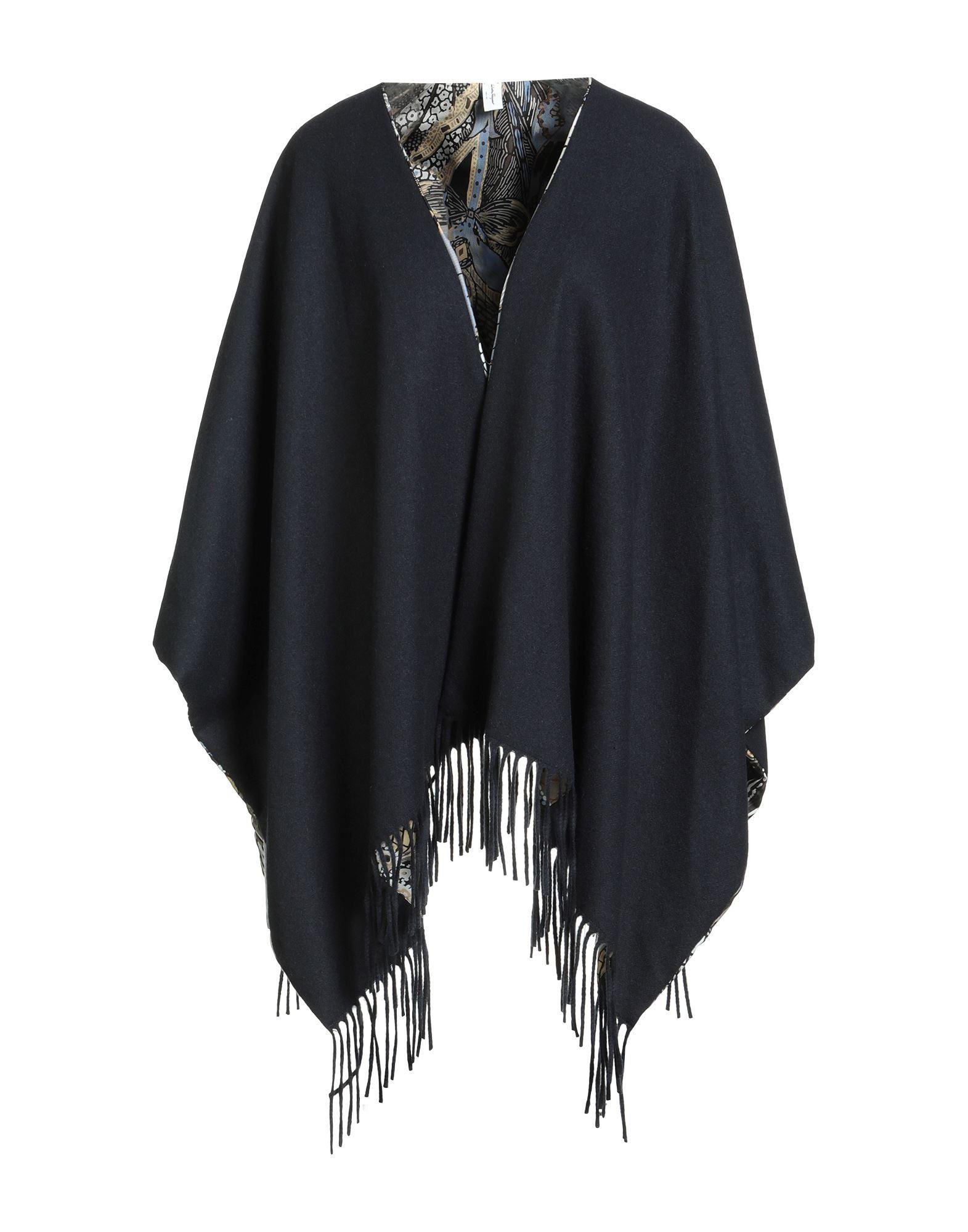 ポンチョ・ケープ FERRAGAMO SS24 Embroidered wool cape (320797770244 BEIIVO) Ferragamo Embroidered Wool Cape | italist