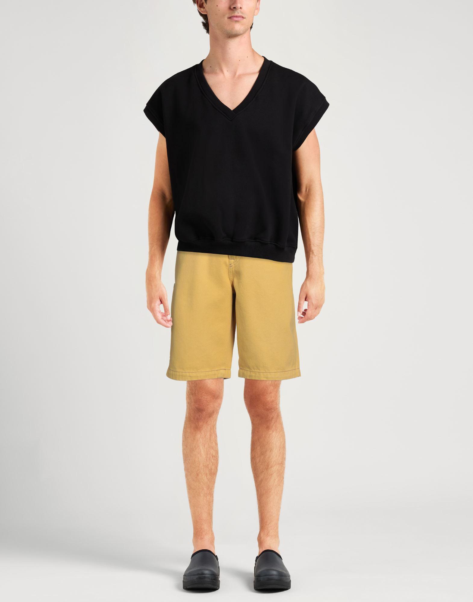 Mustard denim shorts hotsell