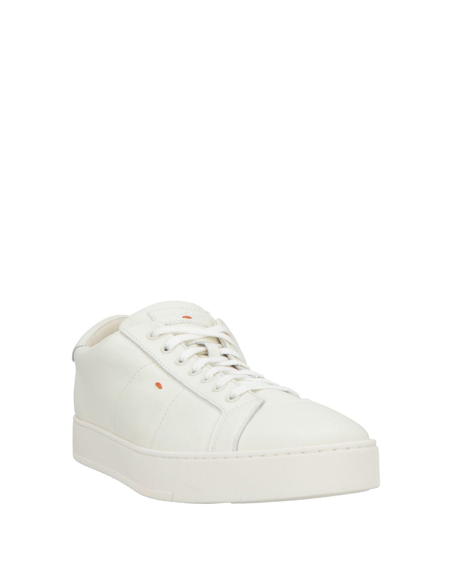 Santoni Sneakers Uomo Pelle Grigia, Made In Italy, Taglia 11US - 44EU, Nuove Senza Scatola
