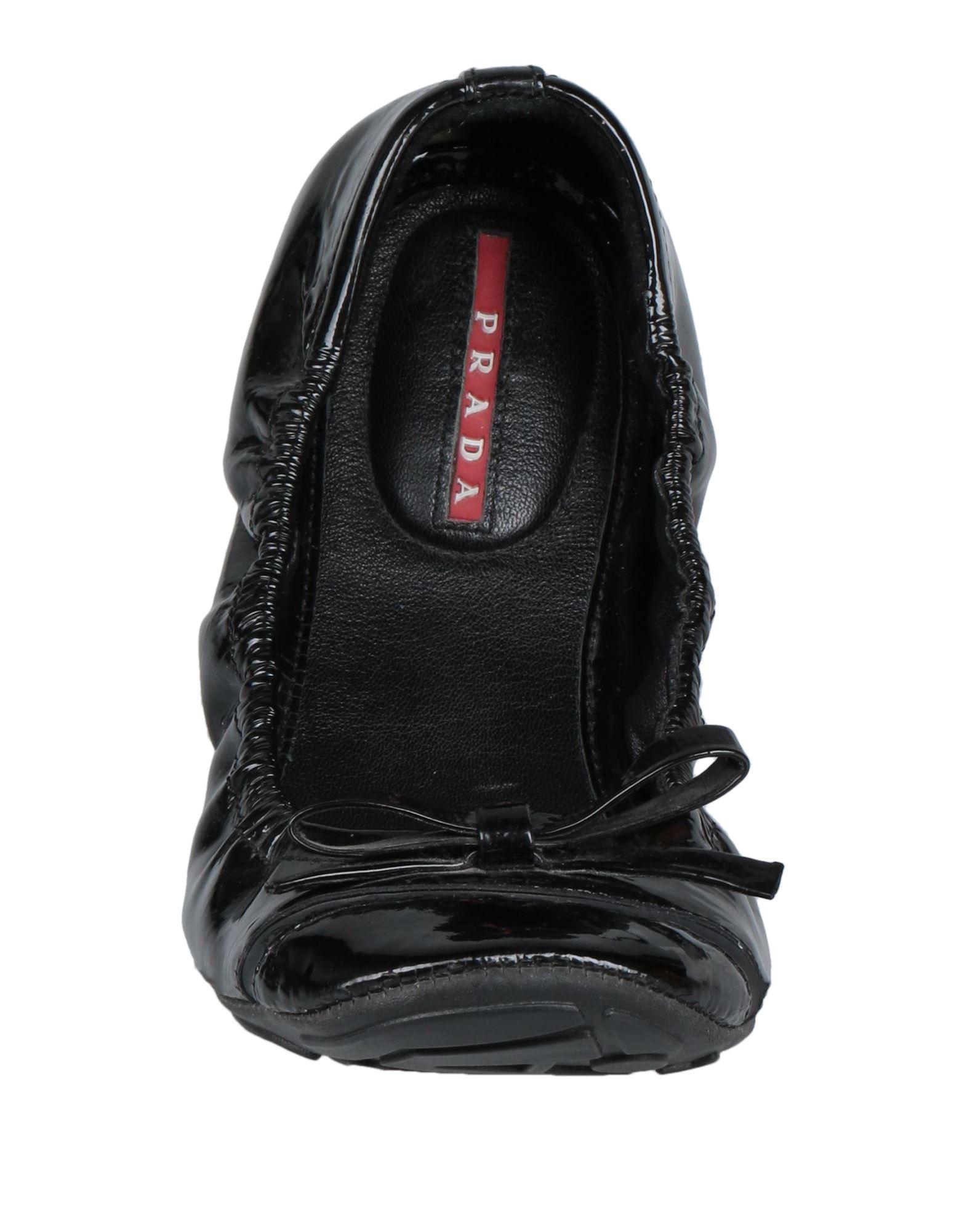 Prada Linea Rossa Ballet Flats in Black | Lyst