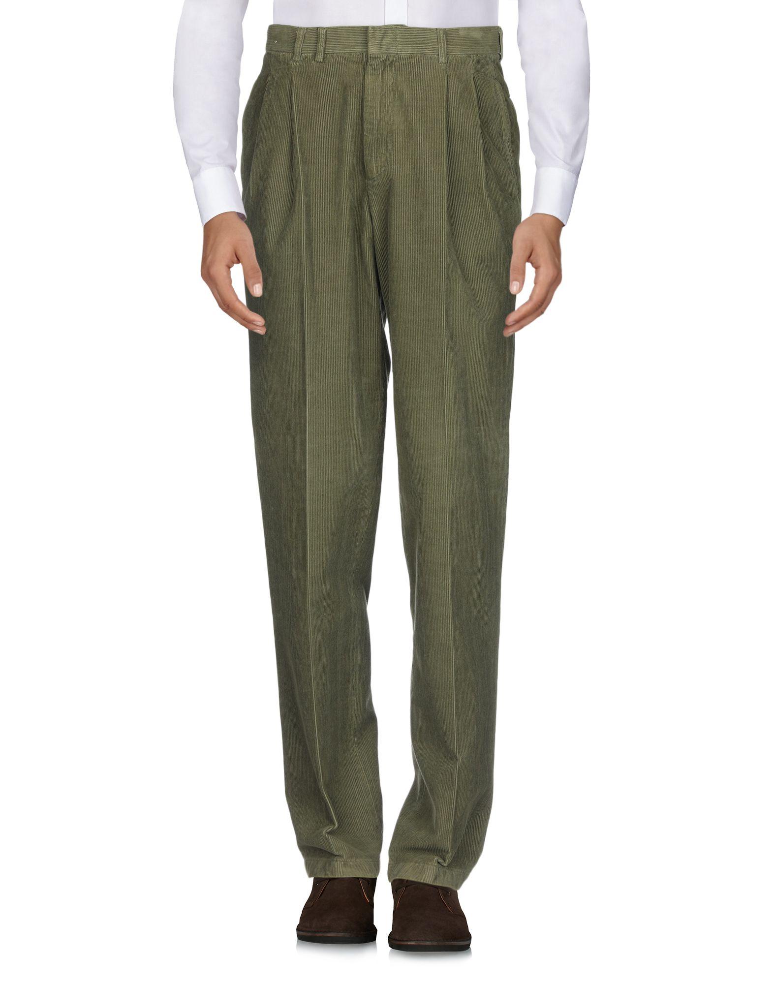 Henry Cotton's Velvet Casual Pants in Military Green (Green) for Men Lyst