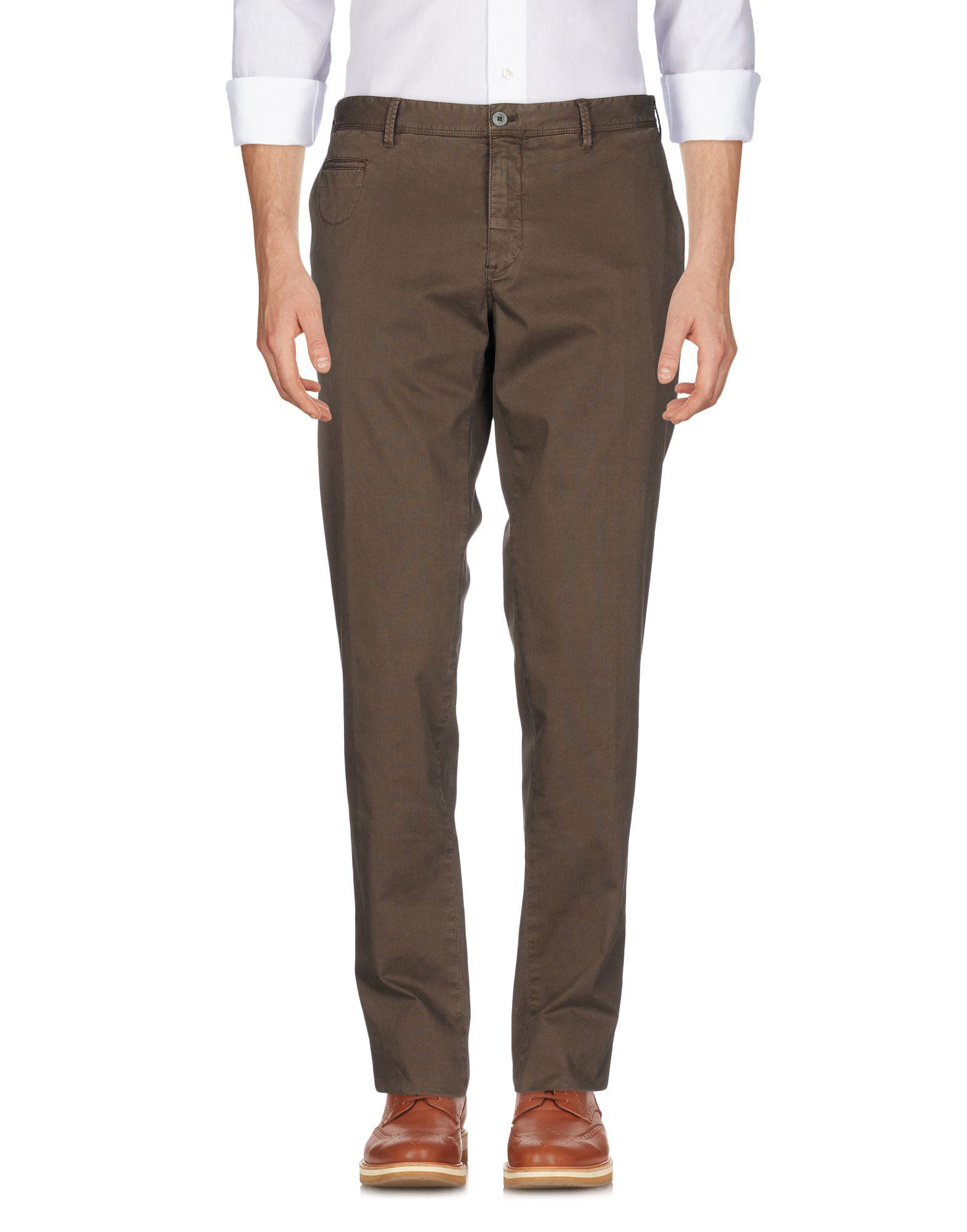 PT01 Cotton Casual Pants in Dark Brown (Brown) for Men - Lyst