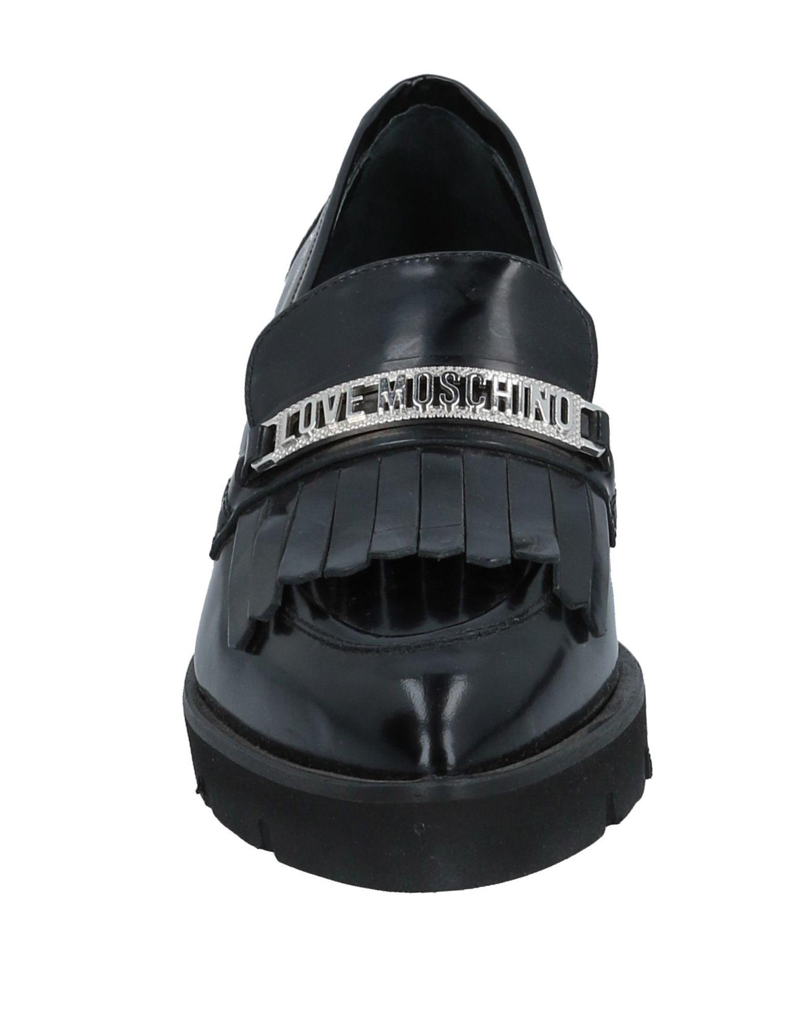 Love Moschino Leather Loafer in Black Lyst