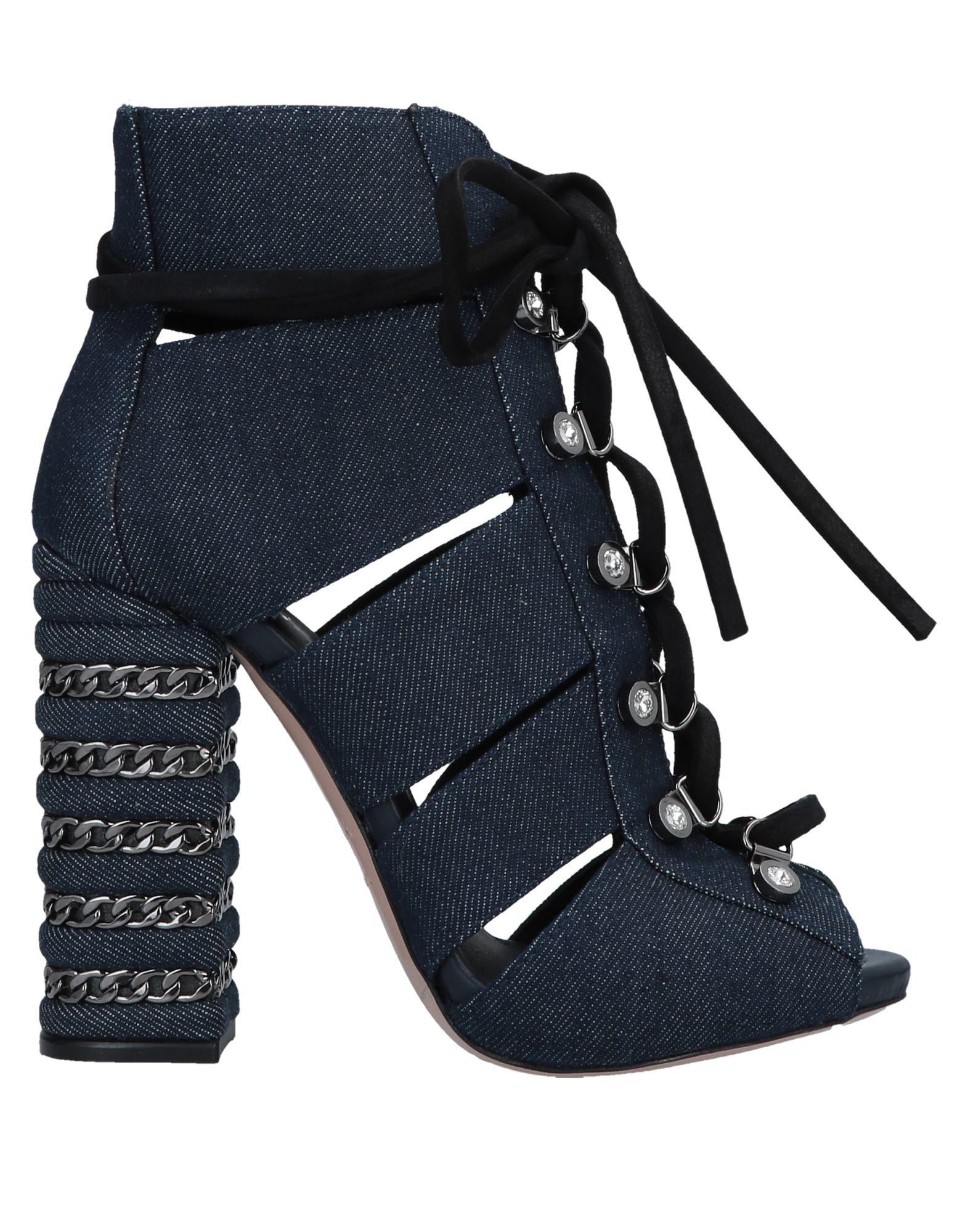 Le Silla Denim Ankle Boots in Blue Lyst