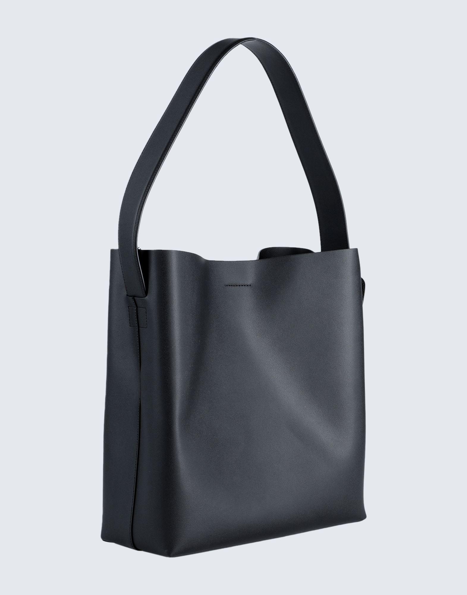 Leather Crossbody Bag - Black - ARKET