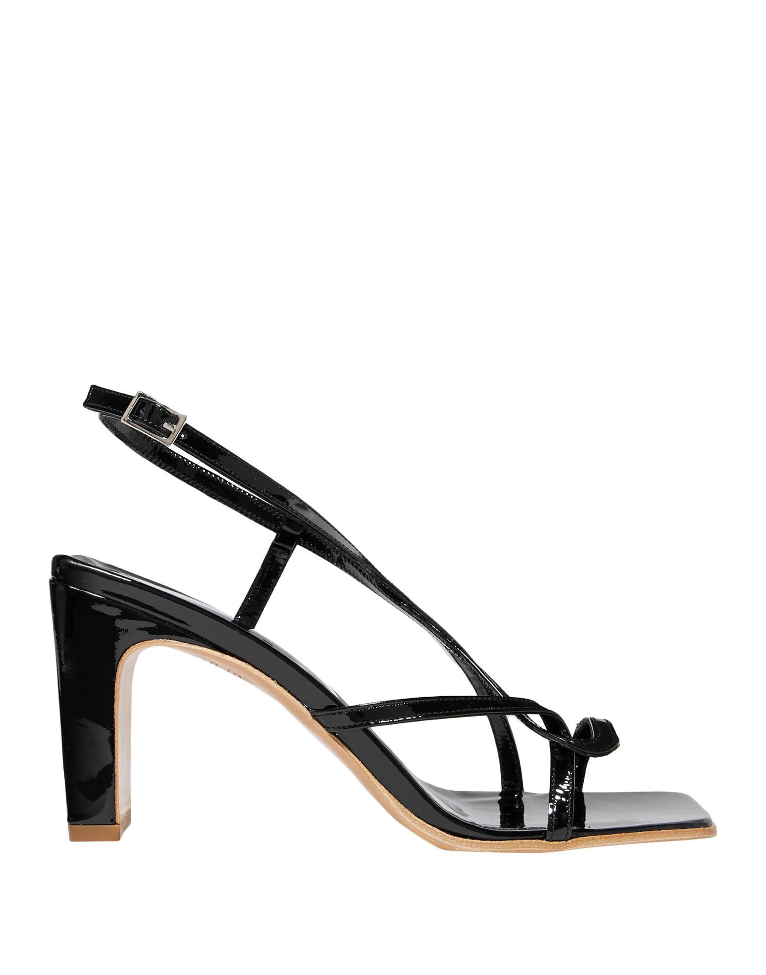 BY FAR Carrie Patent-leather Slingback Sandals in Black - Lyst
