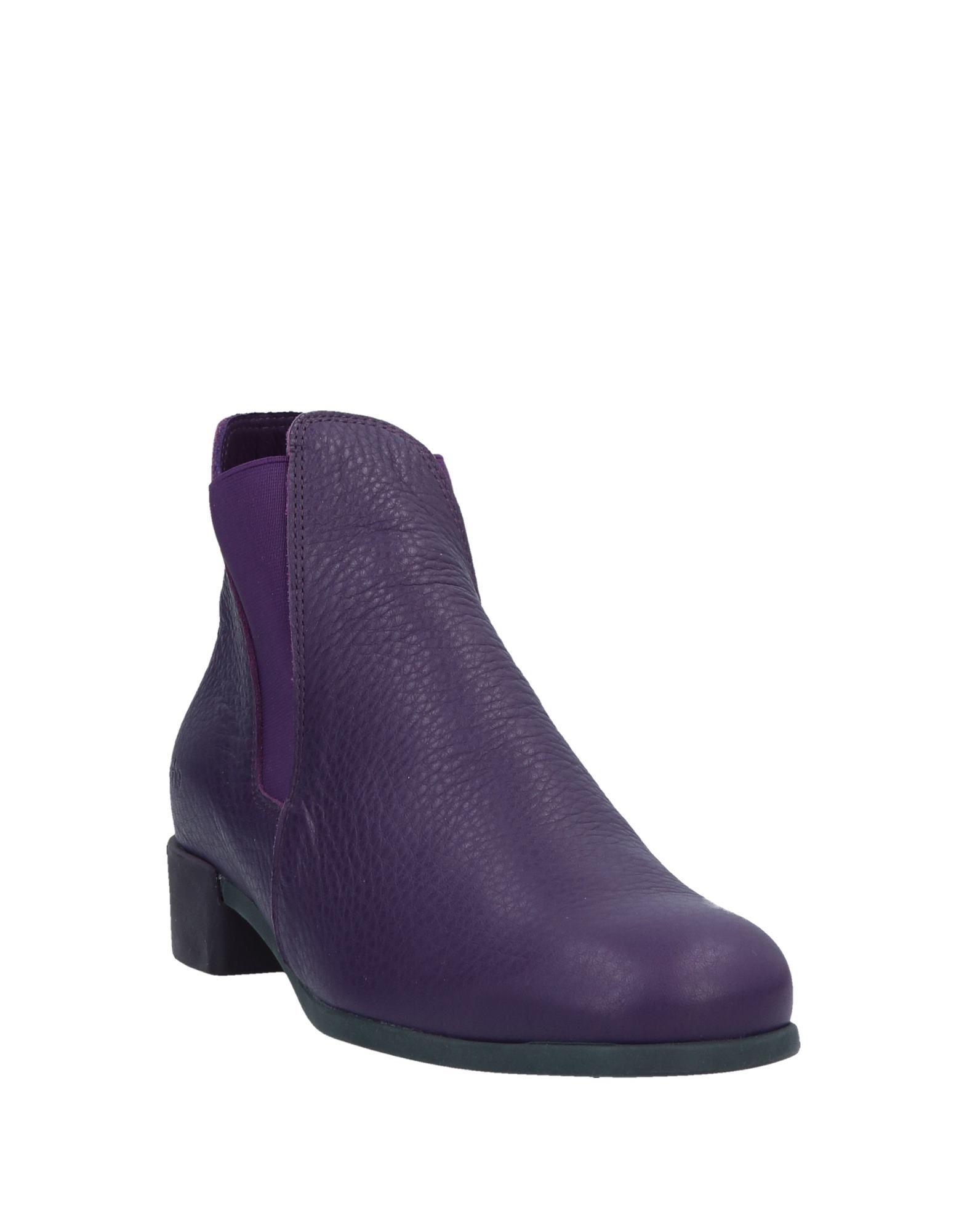 Arche Leather Ankle Boots in Dark Purple (Purple) - Lyst