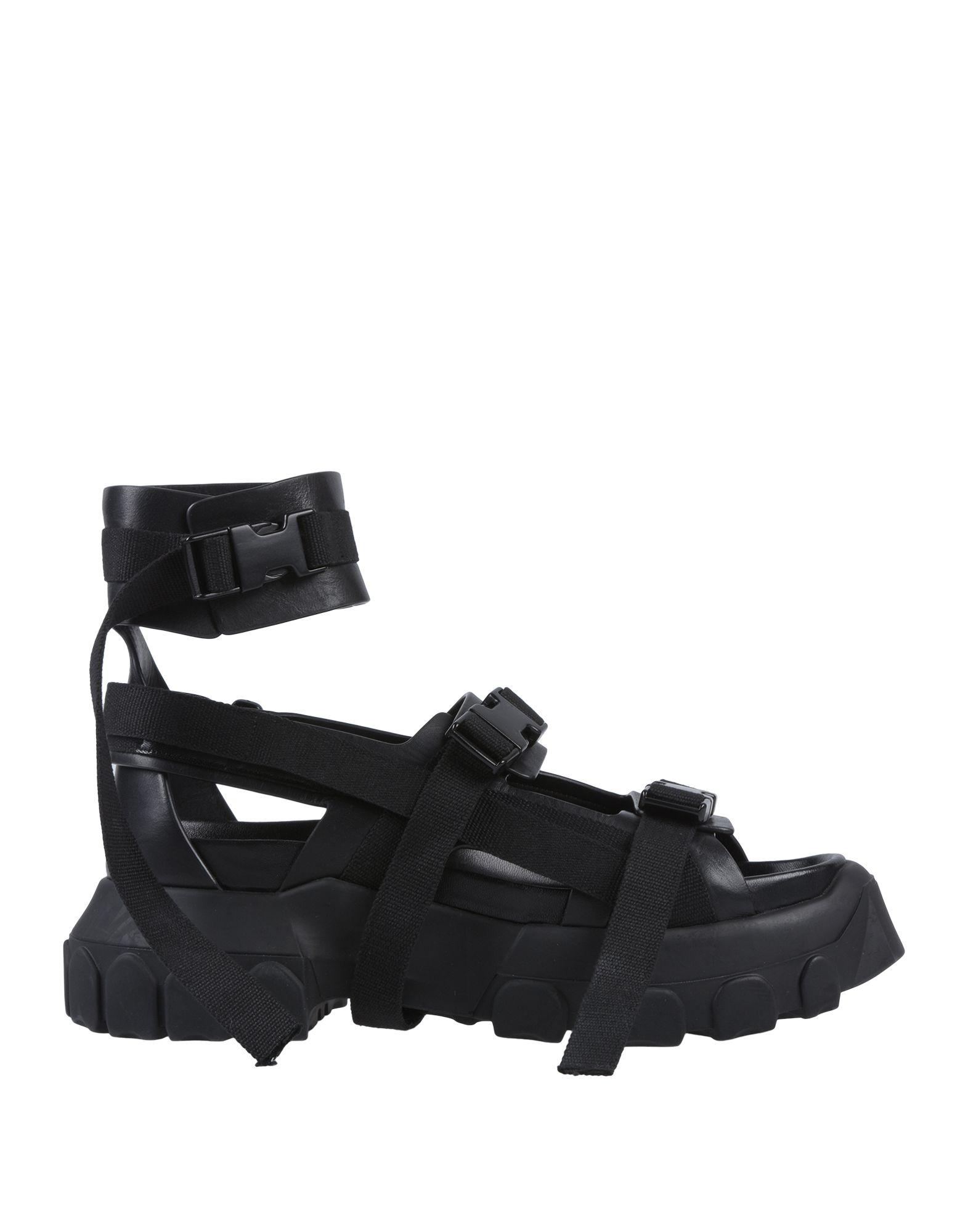 Rick Owens Leather Sandals in Black - Lyst