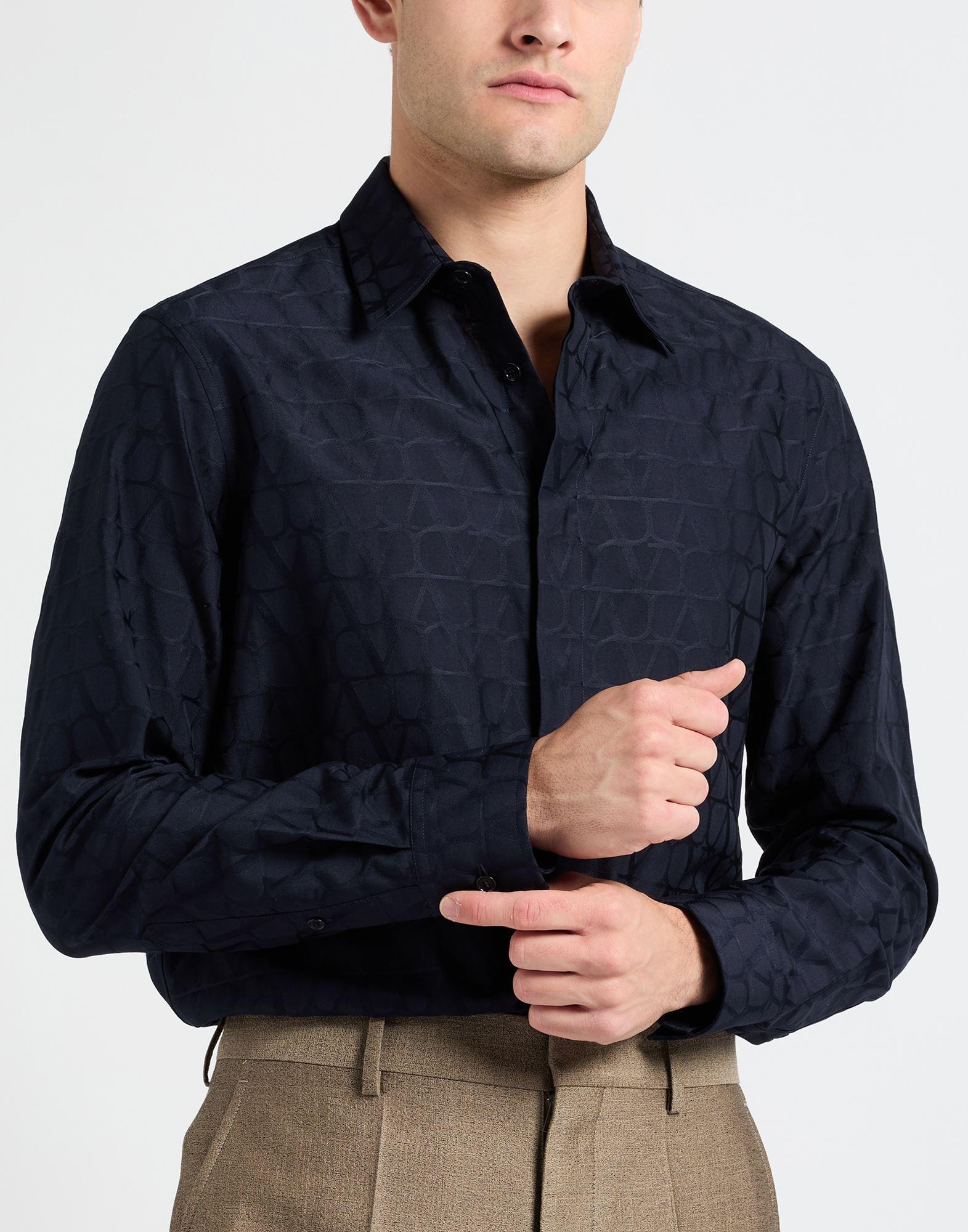 Camisa Valentino Garavani de hombre de color Azul Lyst