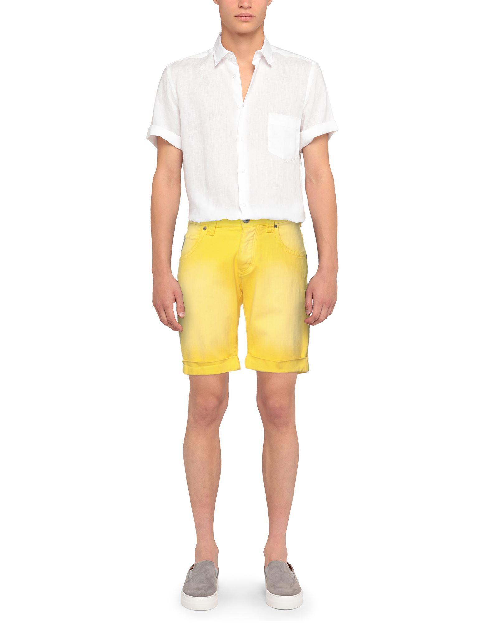 Armani Jeans Denim Shorts in Yellow for Men | Lyst
