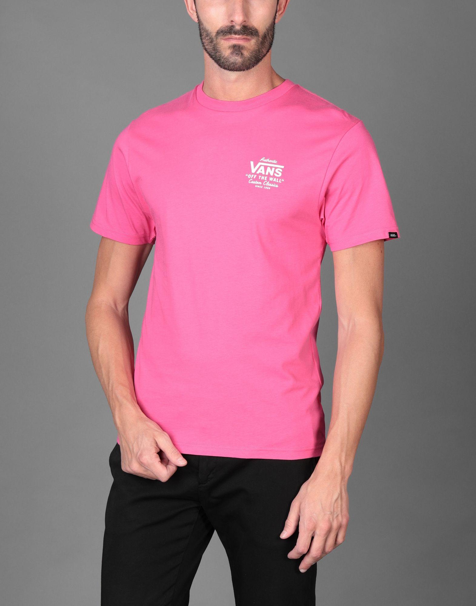 Vans Cotton T-shirt in Fuchsia (Pink) for Men | Lyst