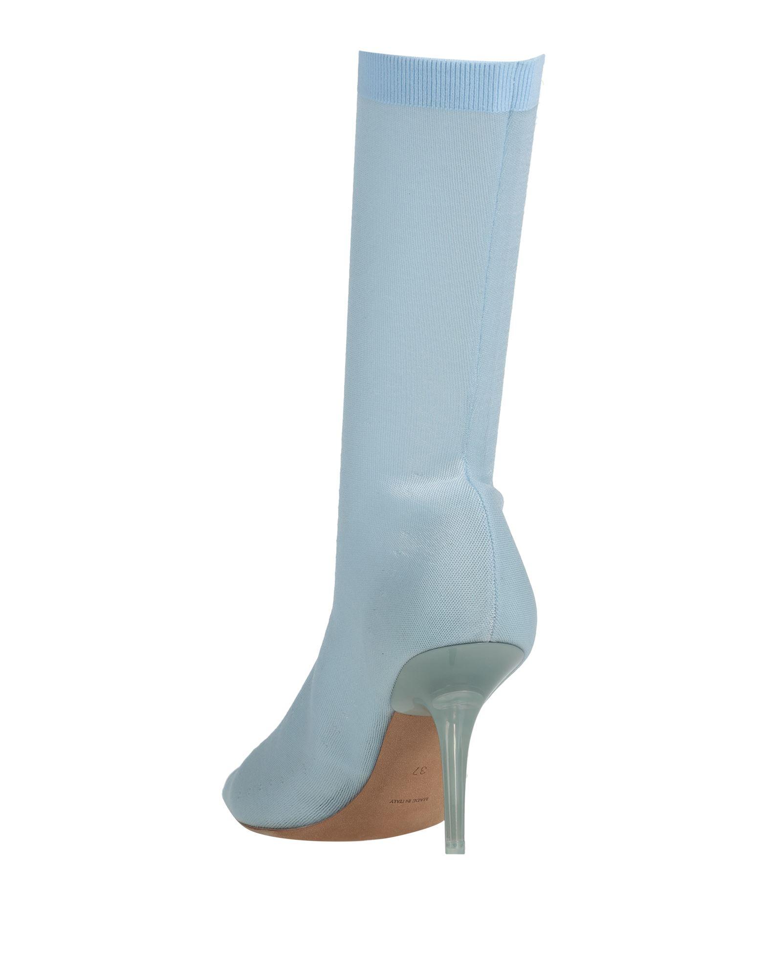 Yeezy Leather Ankle Boots in Sky Blue 