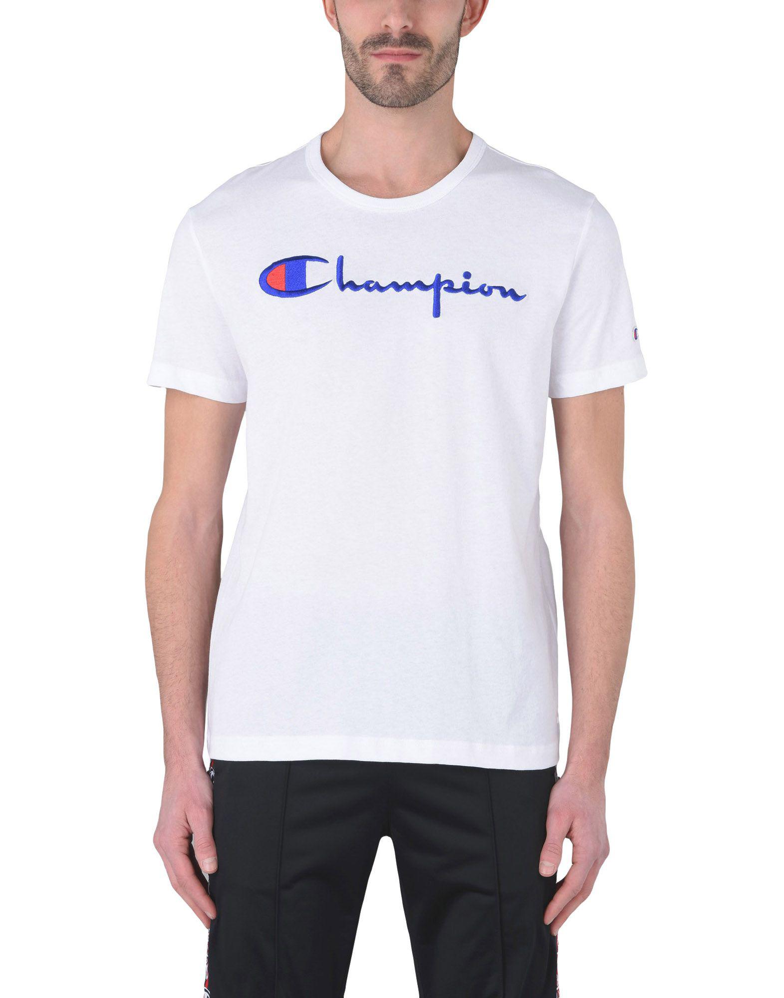 Champion Cotton T-shirt in White for Men - Save 26% - Lyst