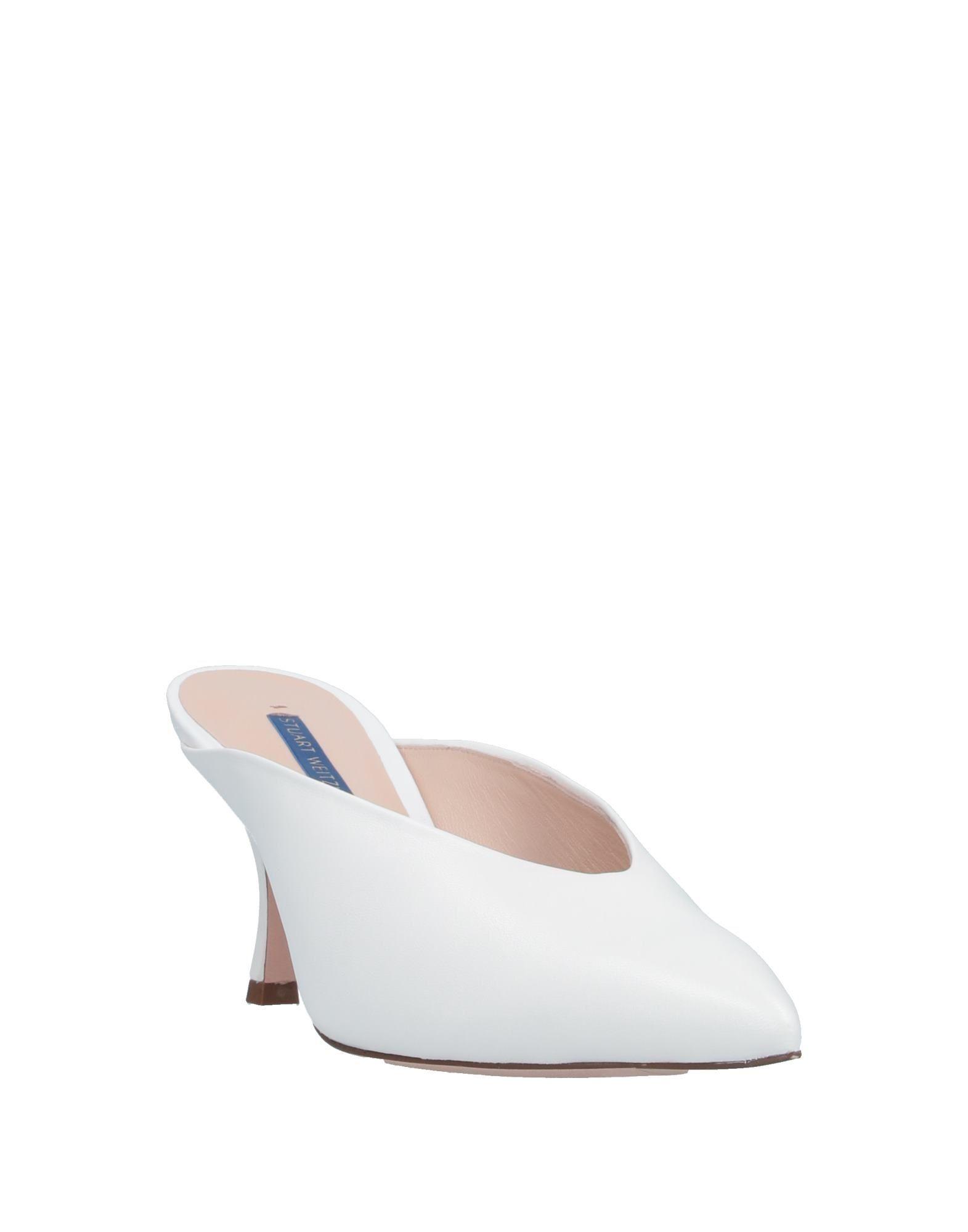 stuart weitzman white mules