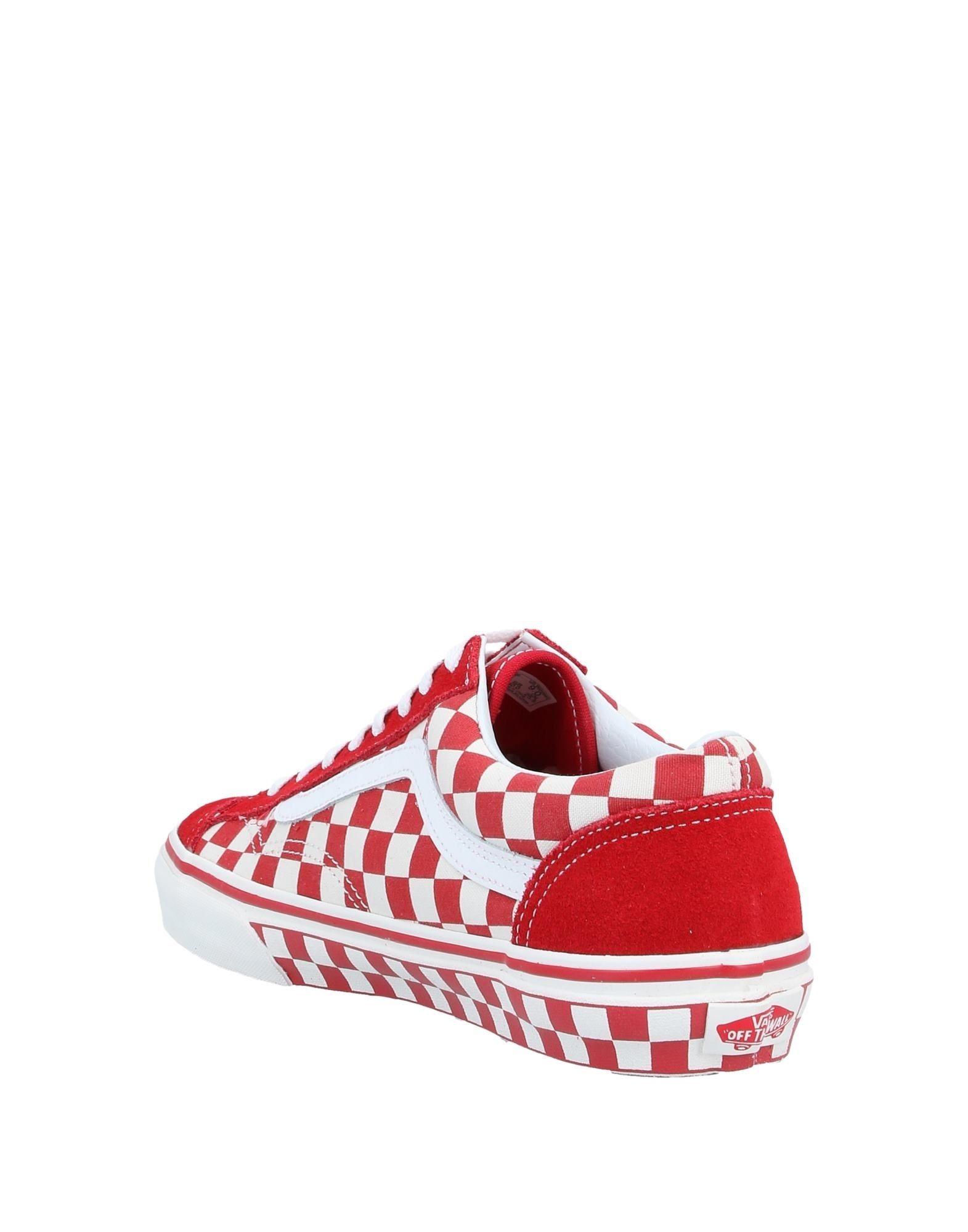 vans red low