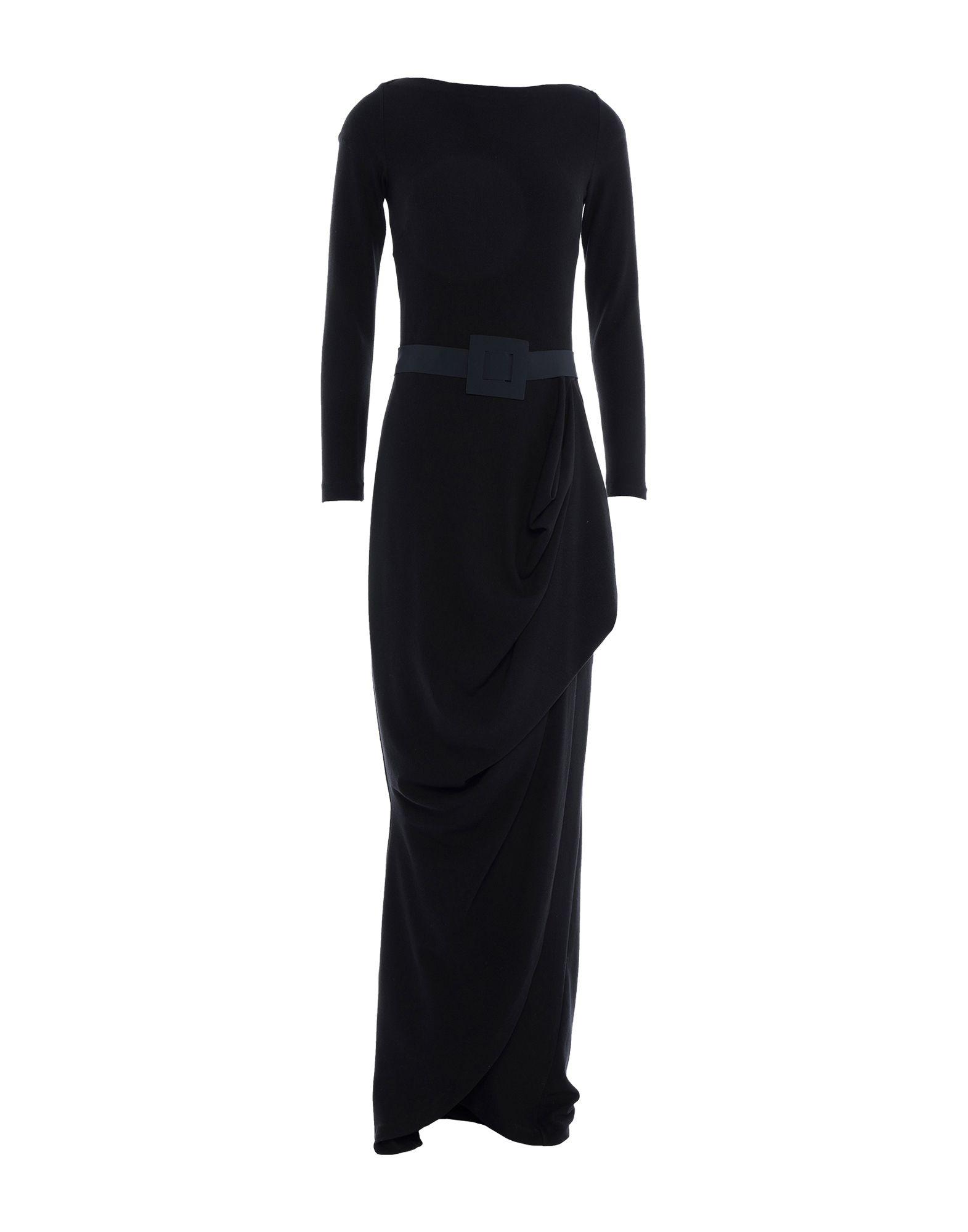 La Petite Robe Di Chiara Boni Synthetic Long Dress in Black - Lyst
