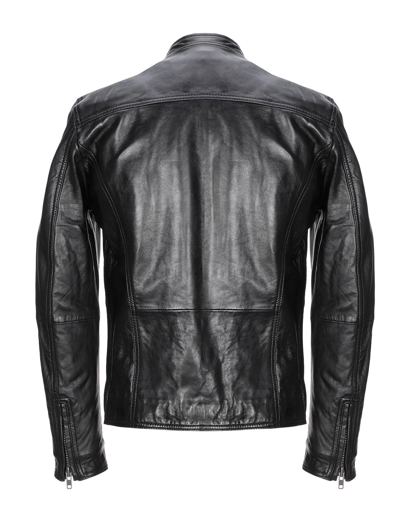 Bomboogie Leather Jacket in Black for Men - Lyst