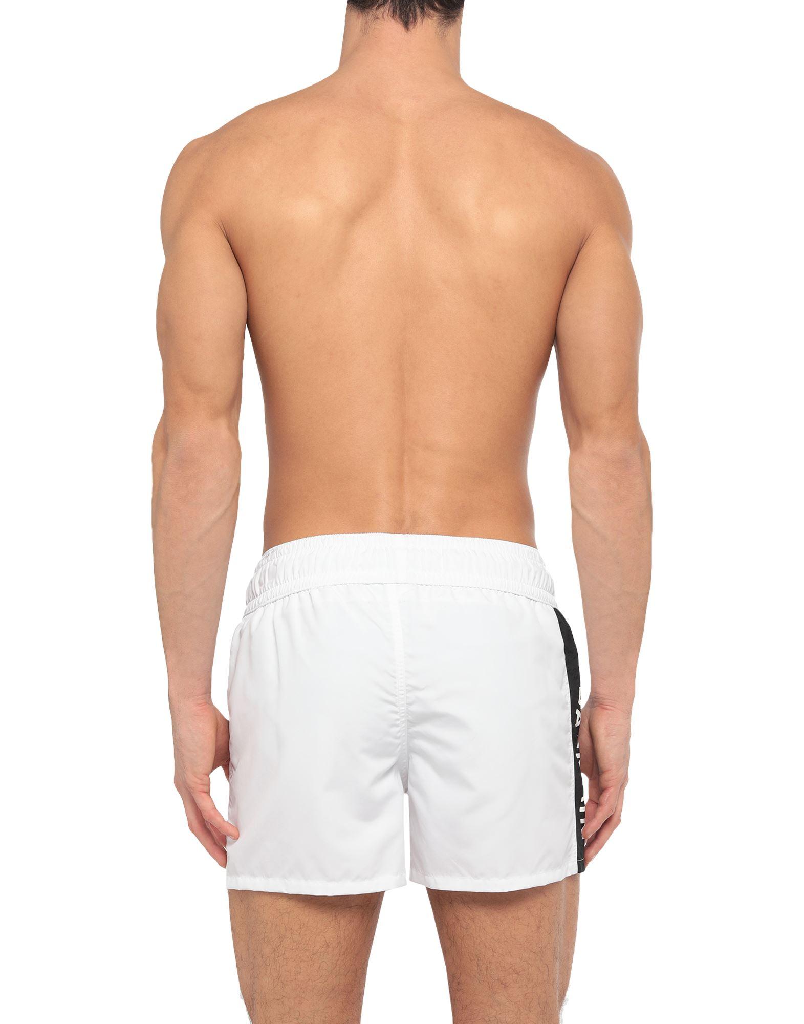 Balmain Synthetic Swim Trunks in White for Men - Lyst