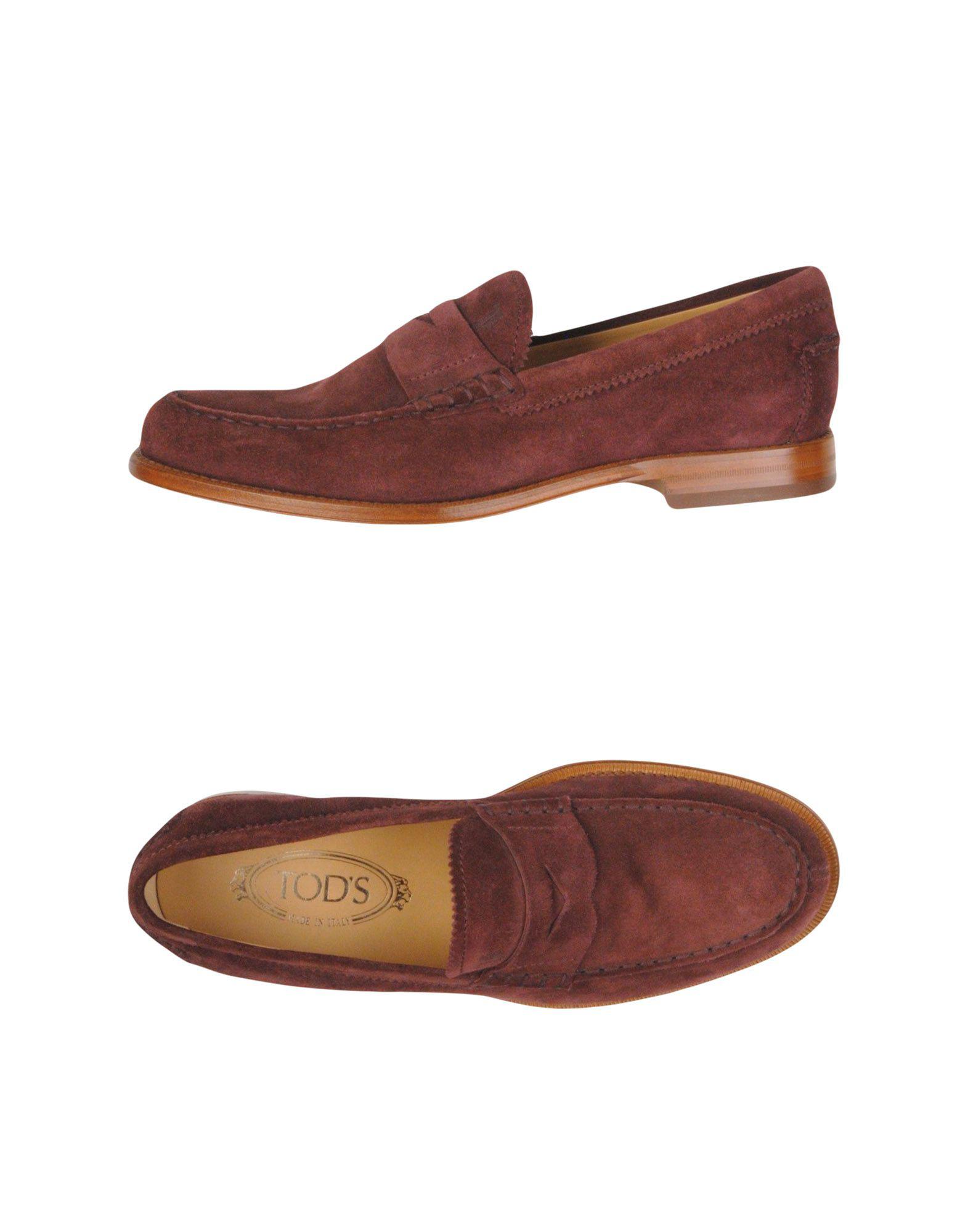 Tod's Suede Loafer in Deep Purple (Purple) for Men Lyst