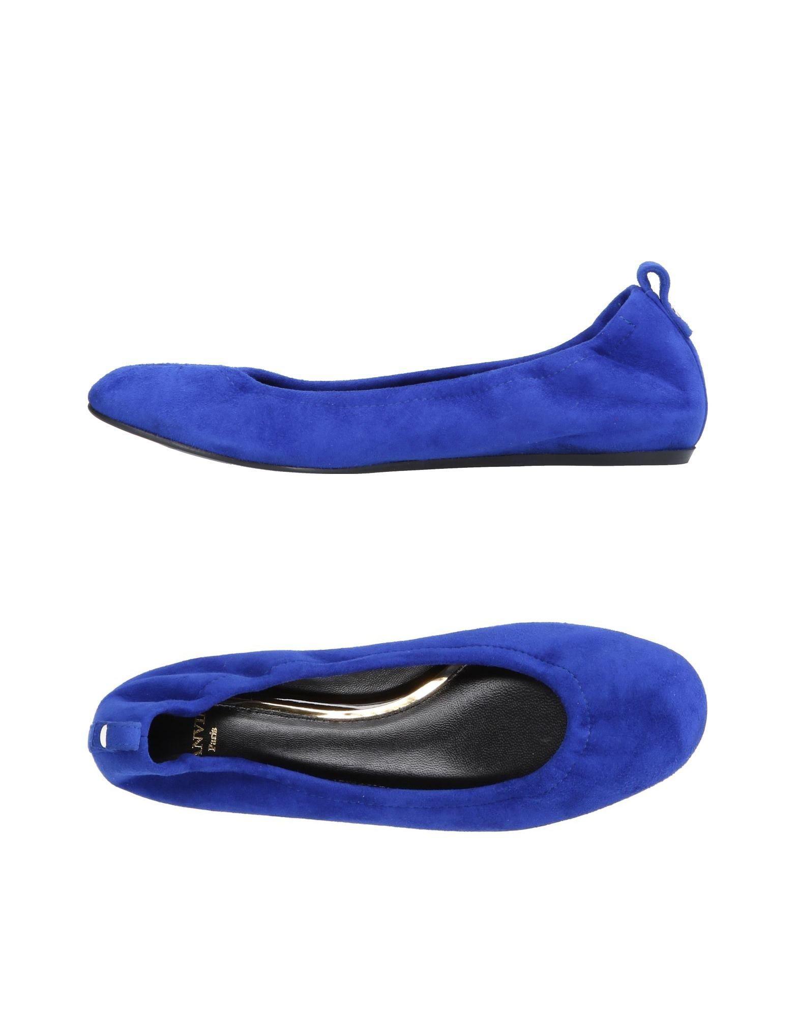 bright blue ballet flats