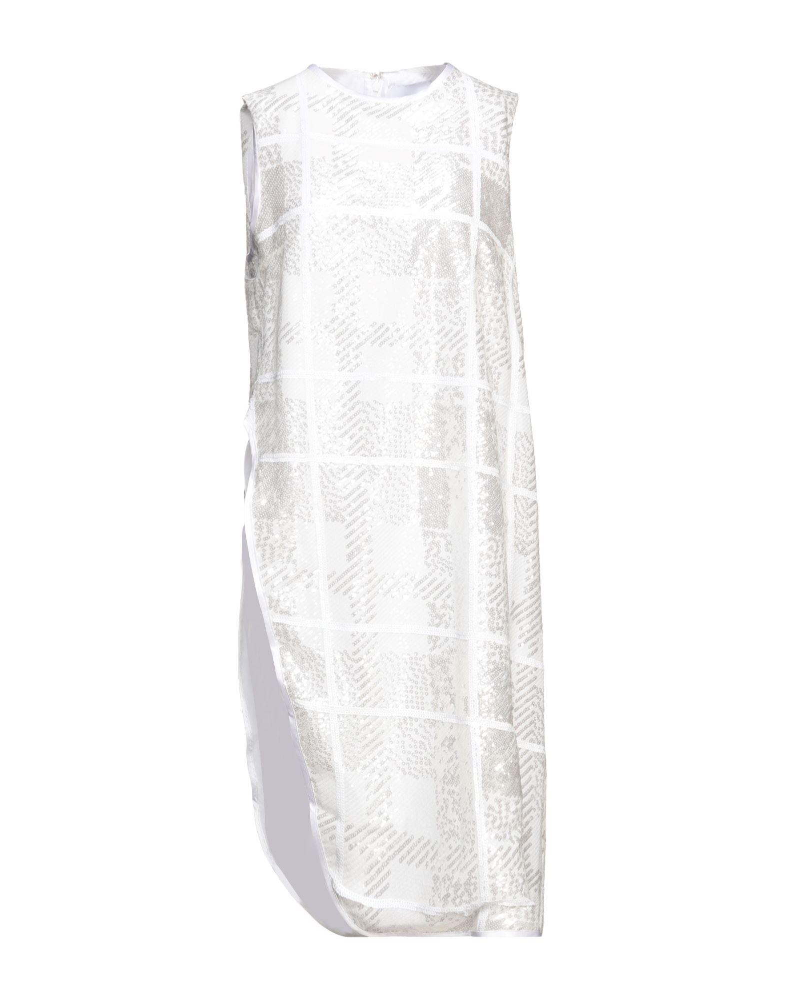 Halpern Satin Midi Dress in White - Lyst