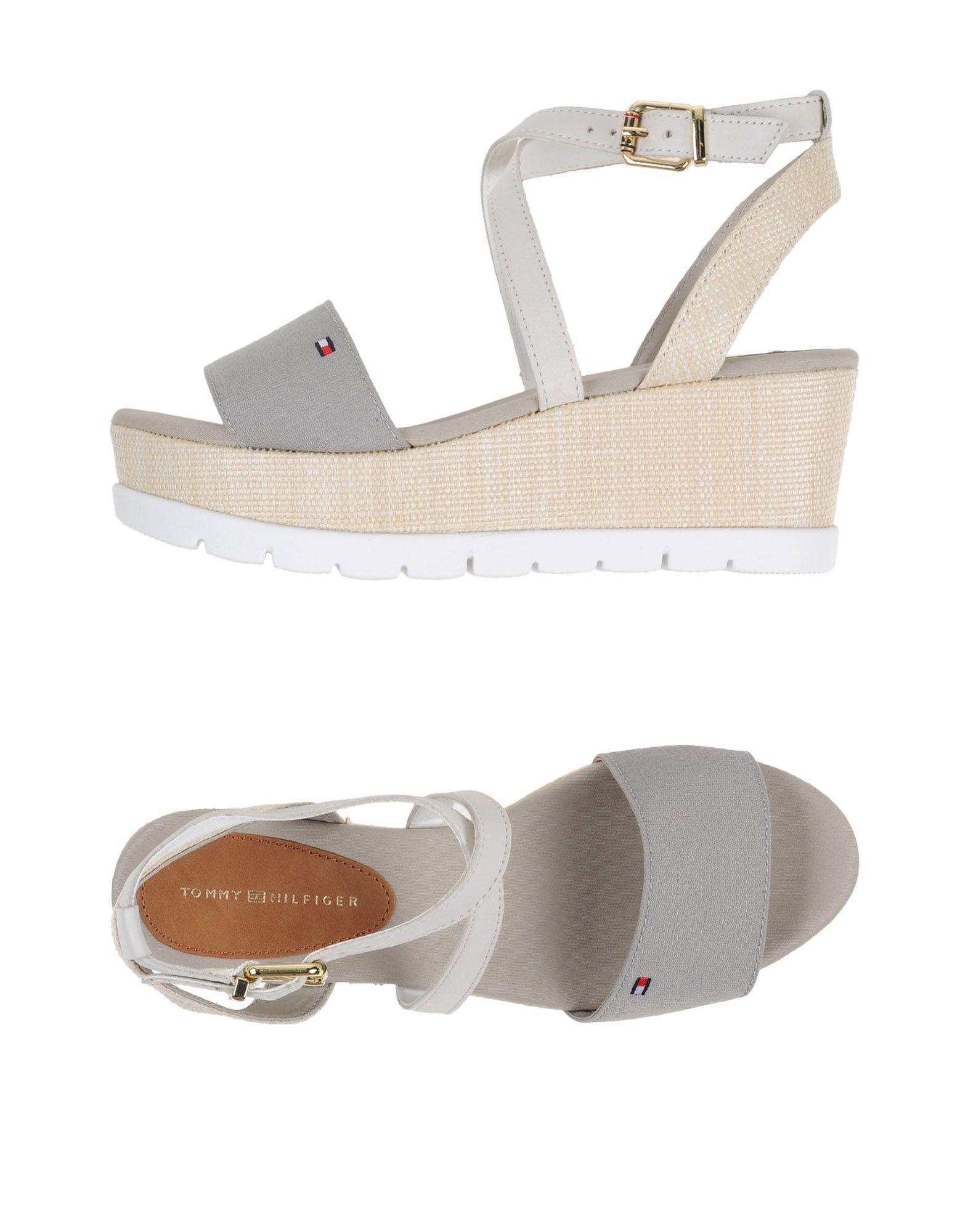 Lyst Tommy Hilfiger Sandals In Gray   Tommy Hilfiger Light Grey Sandals 