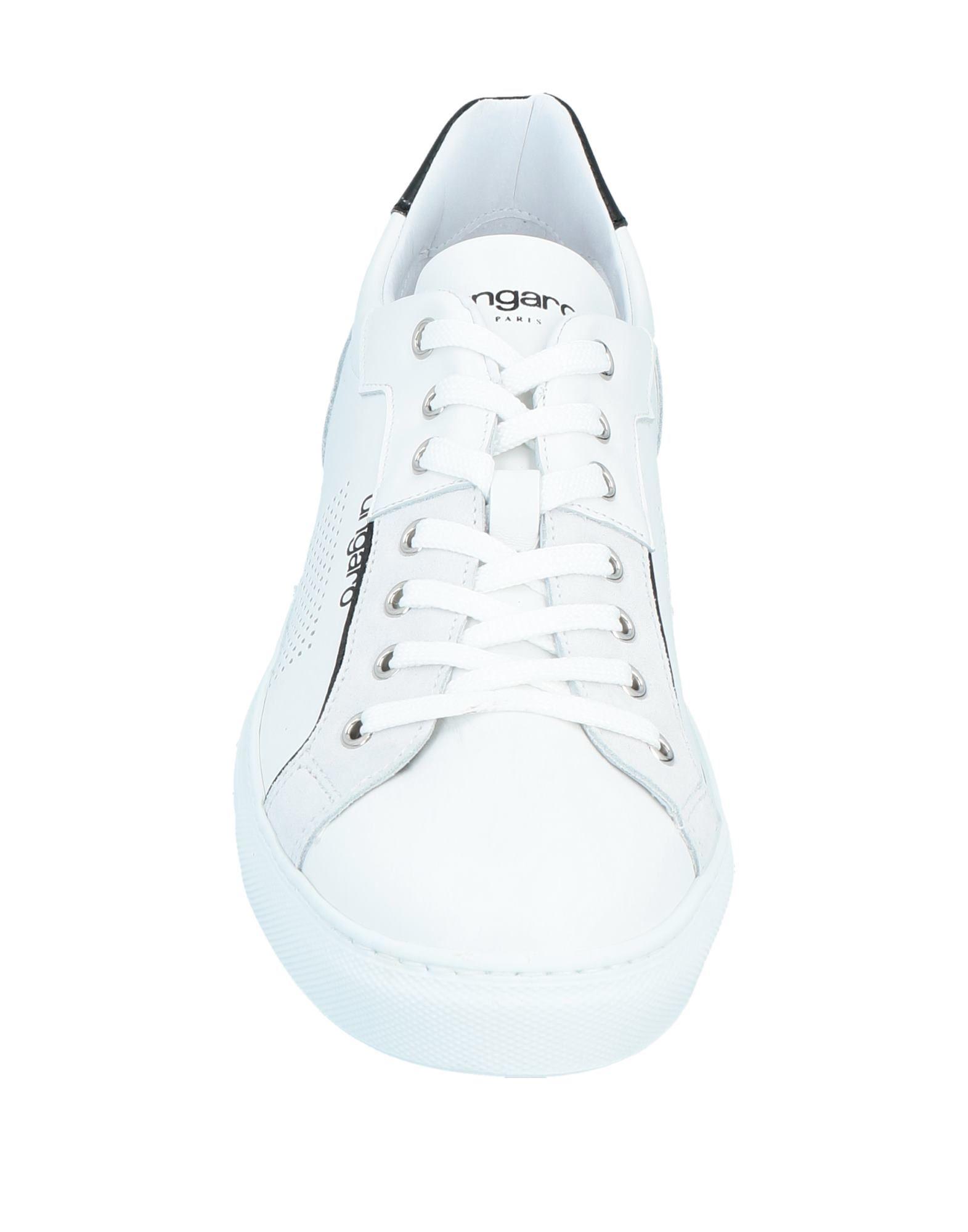 Emanuel Ungaro Leather Trainers in White for Men | Lyst