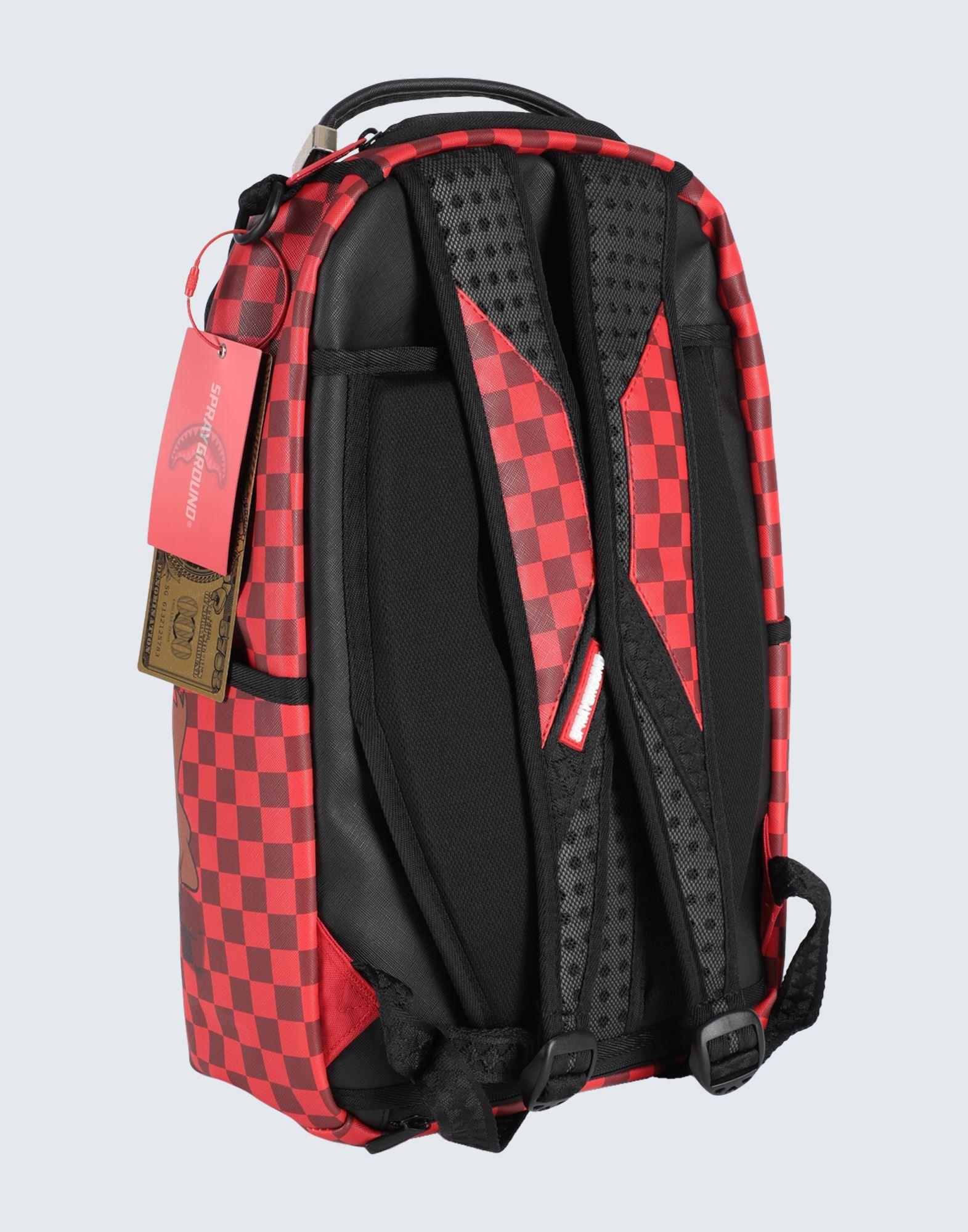 Womens Backpacks, Sprayground Sip Neon Dlxsv Black Checker Backpack