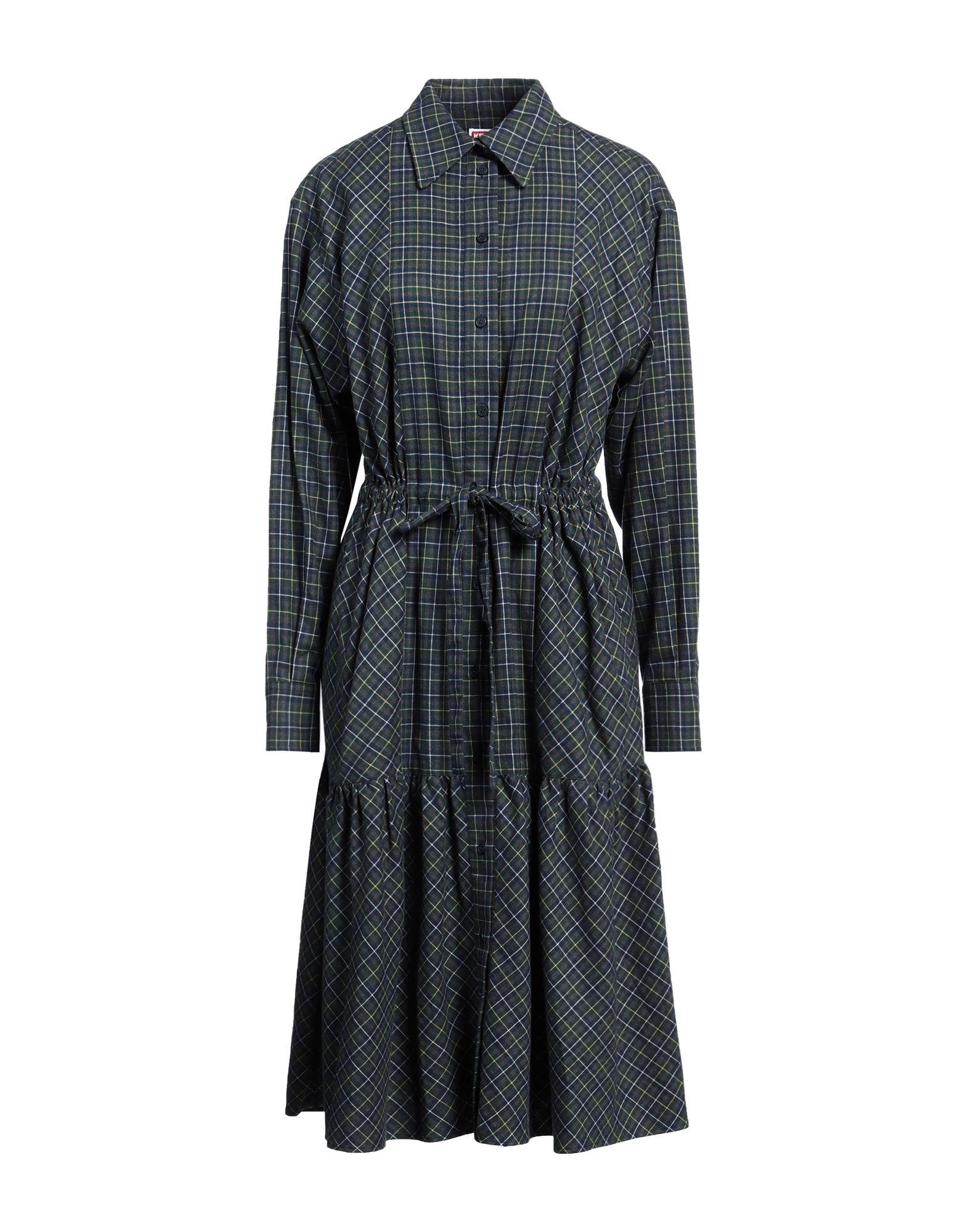 KENZO Midi Dress Cotton in Black Lyst