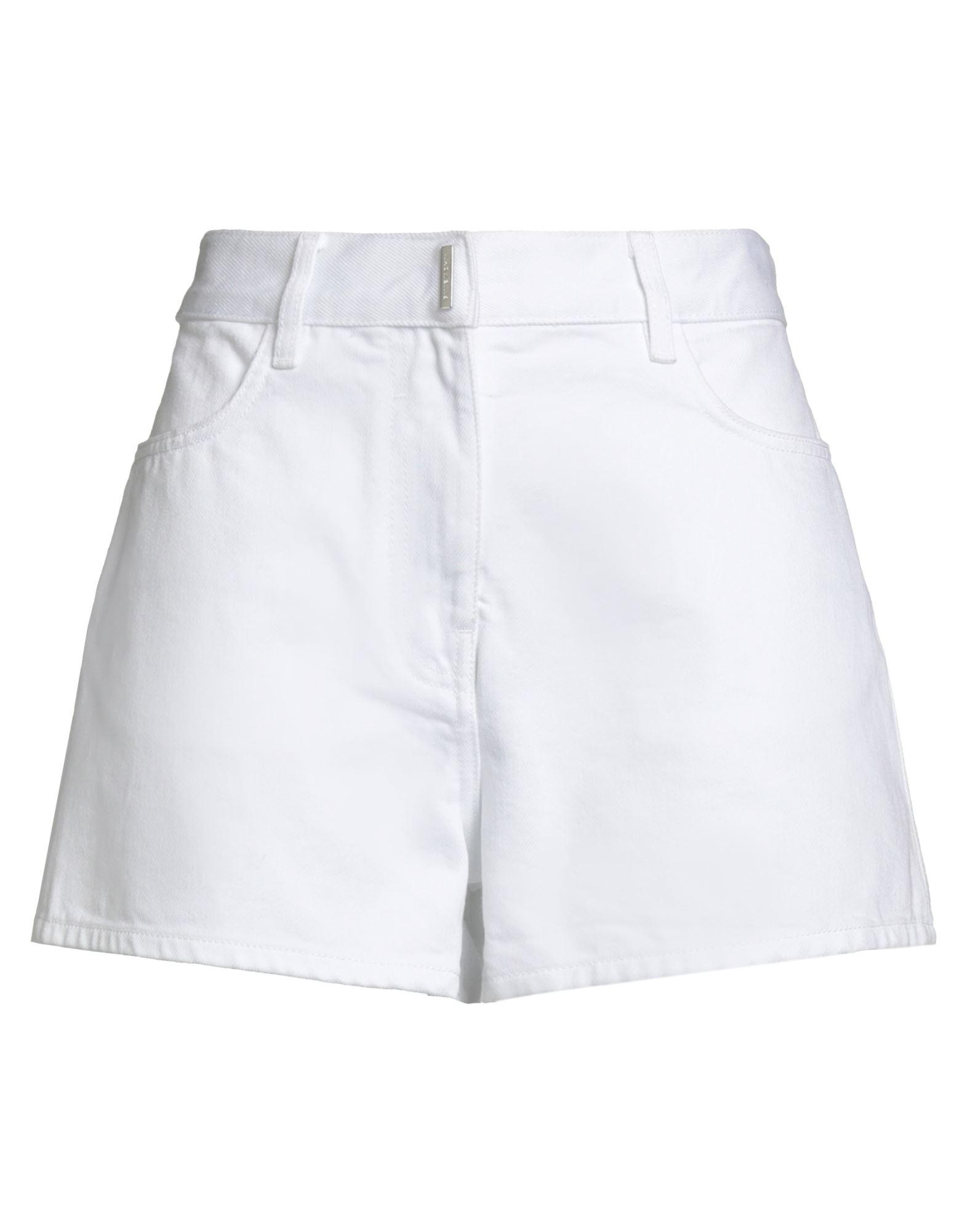 ショートパンツ GIVENCHY Women Shorts  Burmudas BW515714X0 100 WHITE Givenchy: White Destroyed Denim Shorts | SSENSE