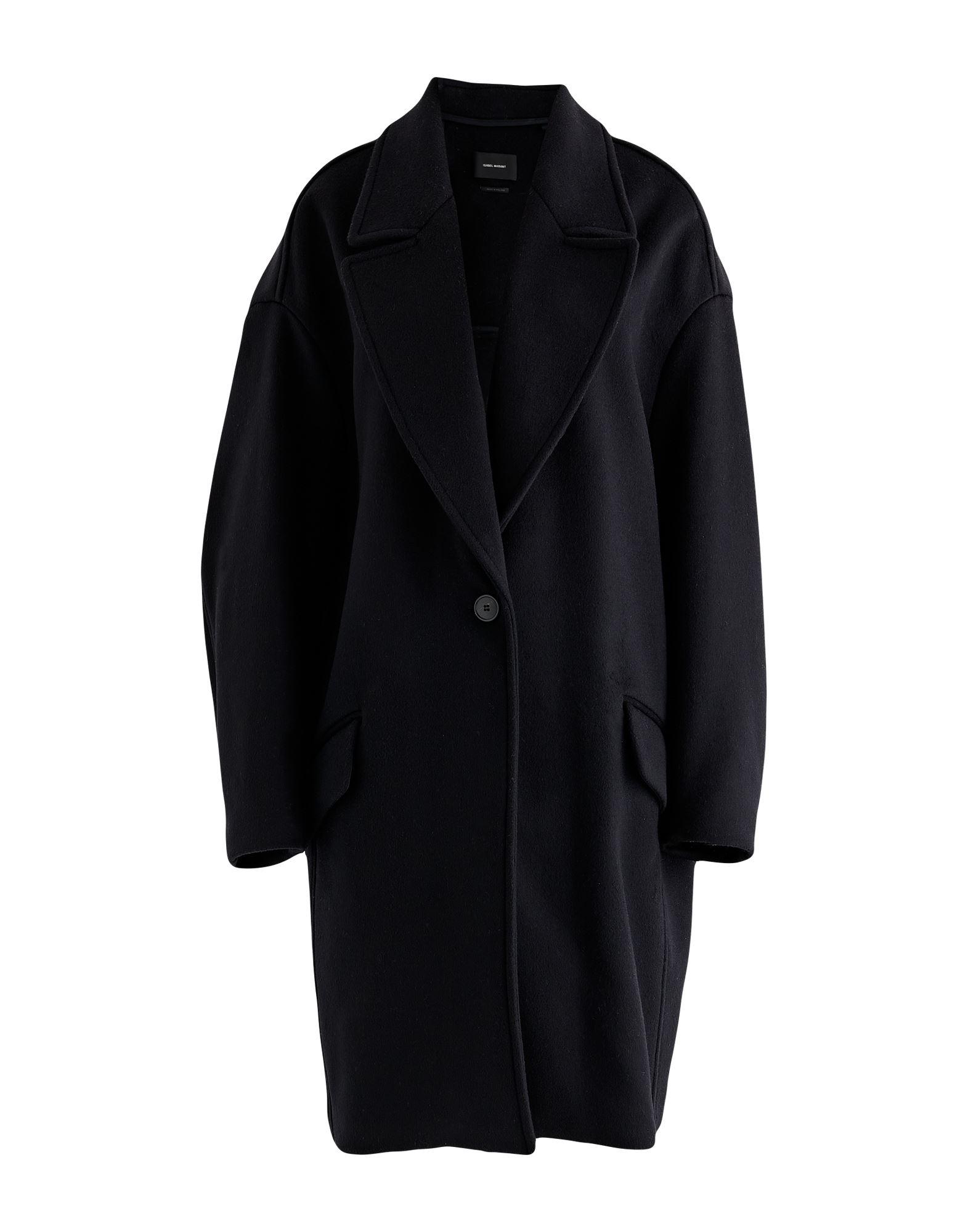 Isabel Marant Wool Coat in Black | Lyst