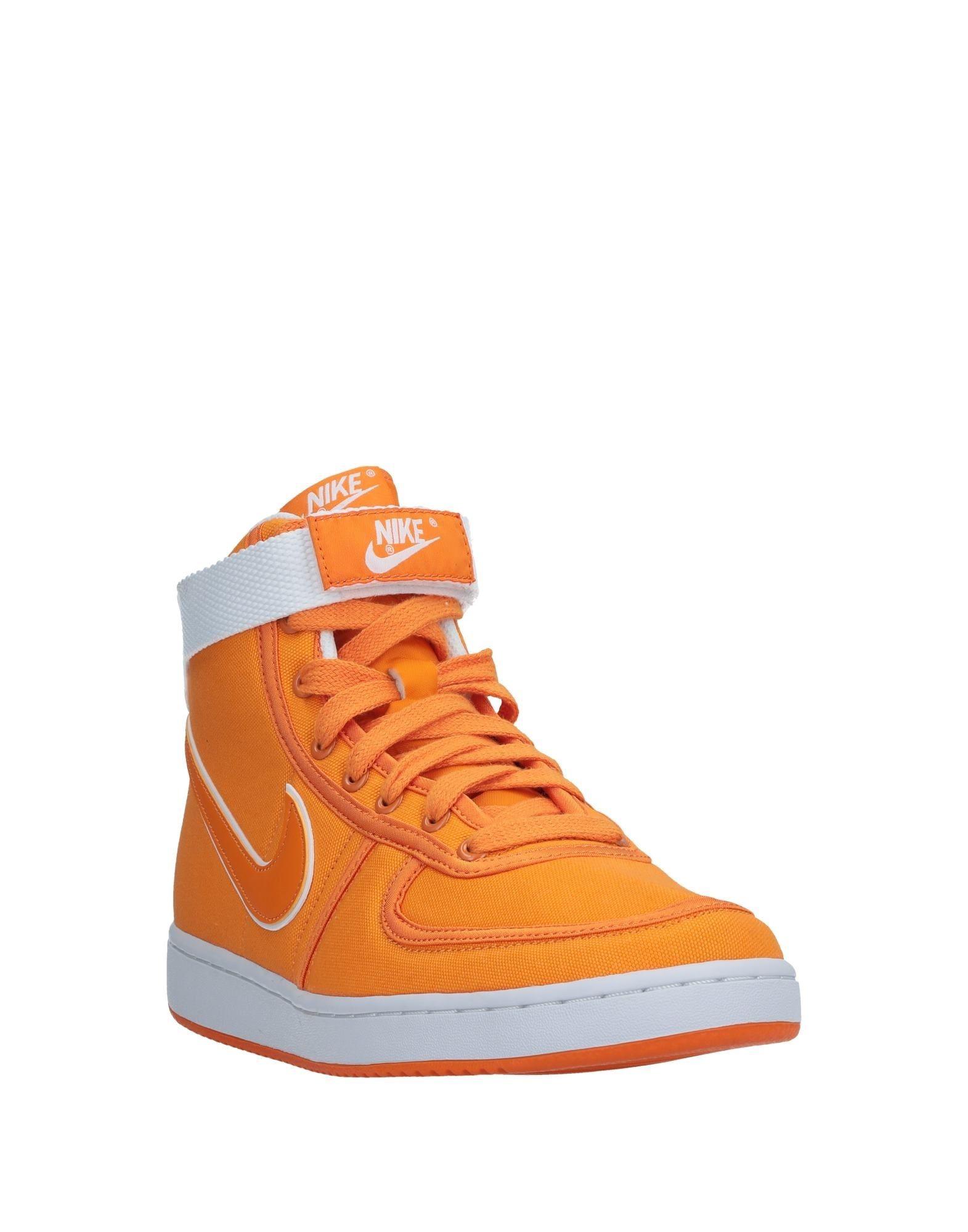 Nike Canvas High-tops & Sneakers in Orange for Men - Lyst