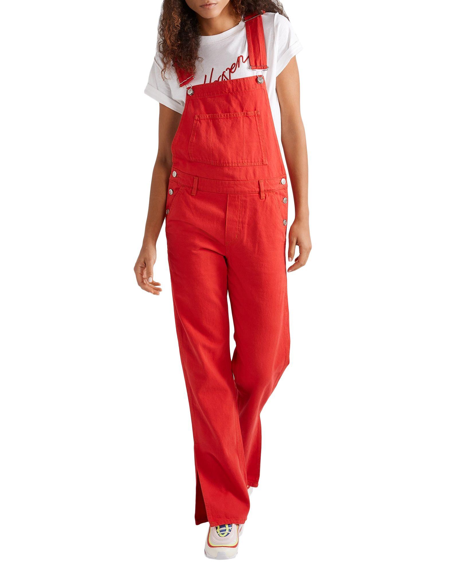 Ganni Dungarees in Red | Lyst