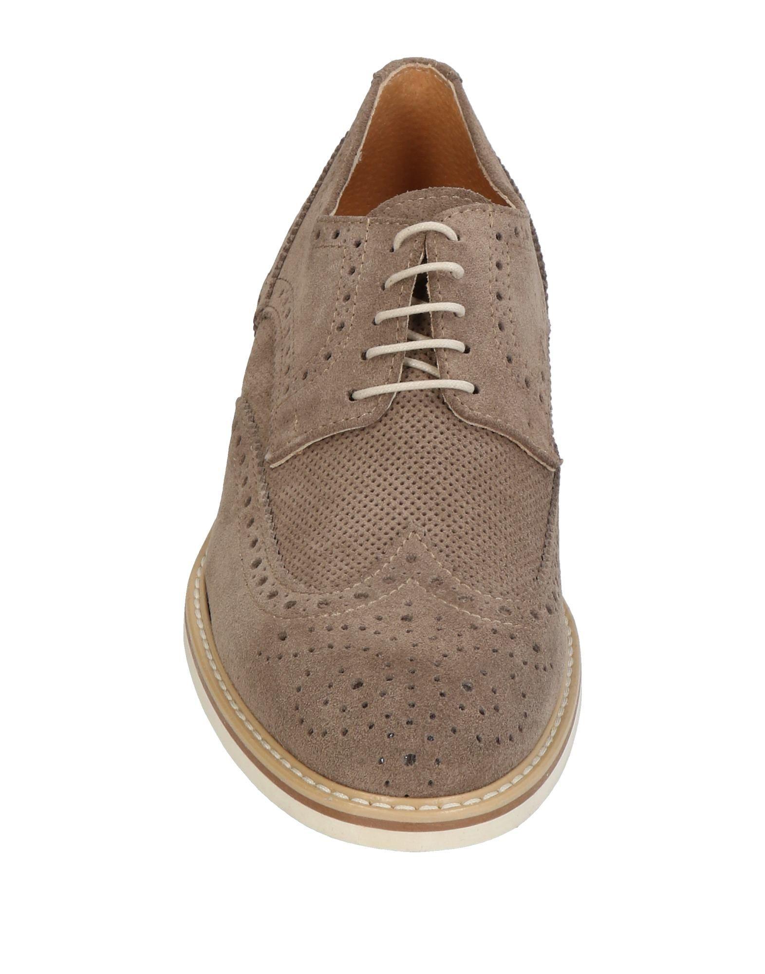 Alberto Moretti Suede Laceup Shoe in Khaki (Brown) for
