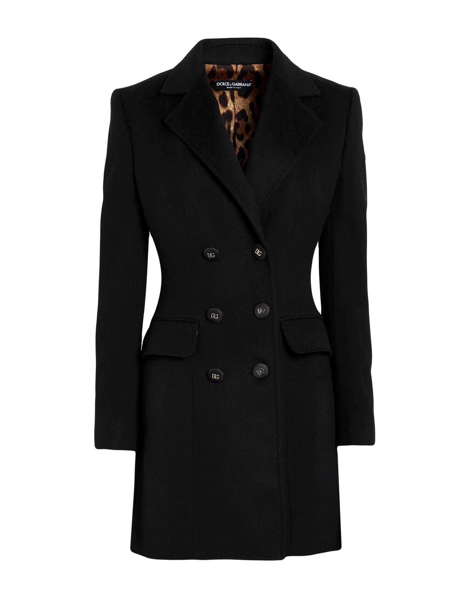 【VIP価格】DOLCE & GABBANA Black Cashmere Overcoat Dolce & Gabbana Coat Black on SALE | Fashionesta