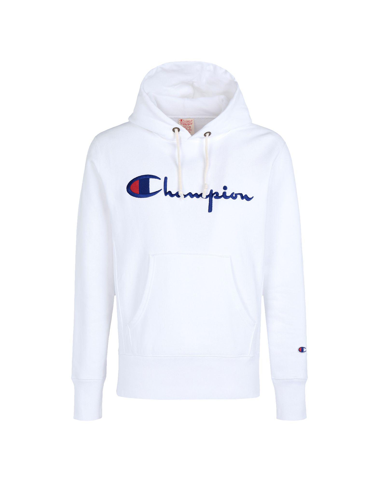 Champion Logo Hoodie in White for Men - Lyst