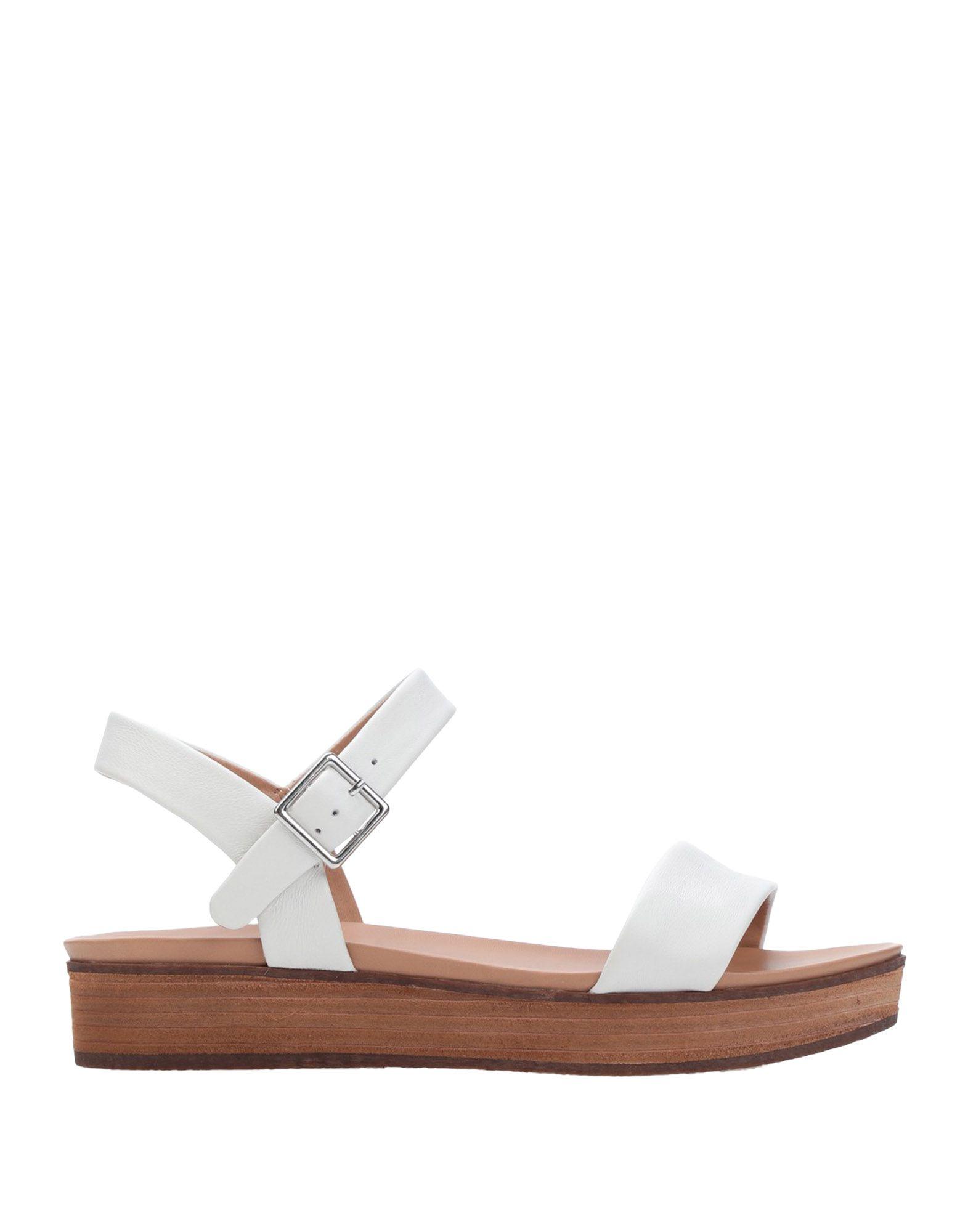 Dune Leather Sandals in White - Lyst