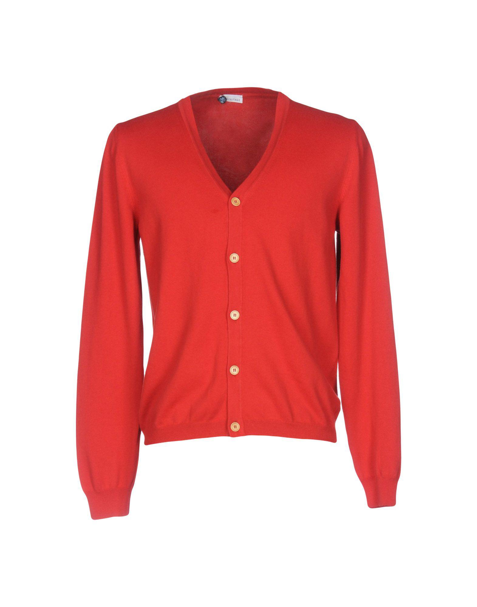 Lyst Heritage Cardigan  in Red  for Men 