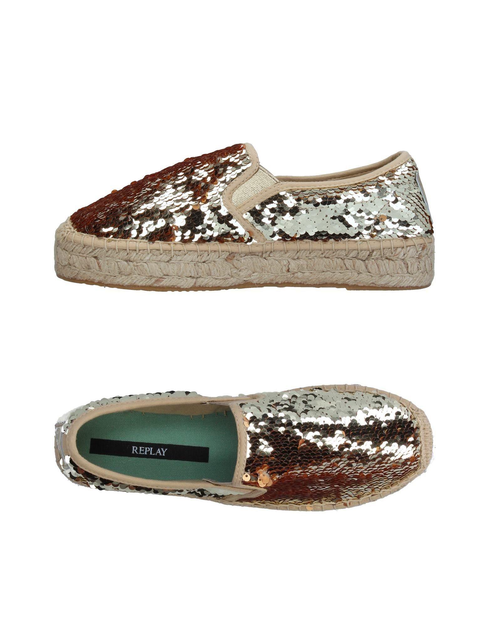 Replay Rubber Espadrilles in Gold 