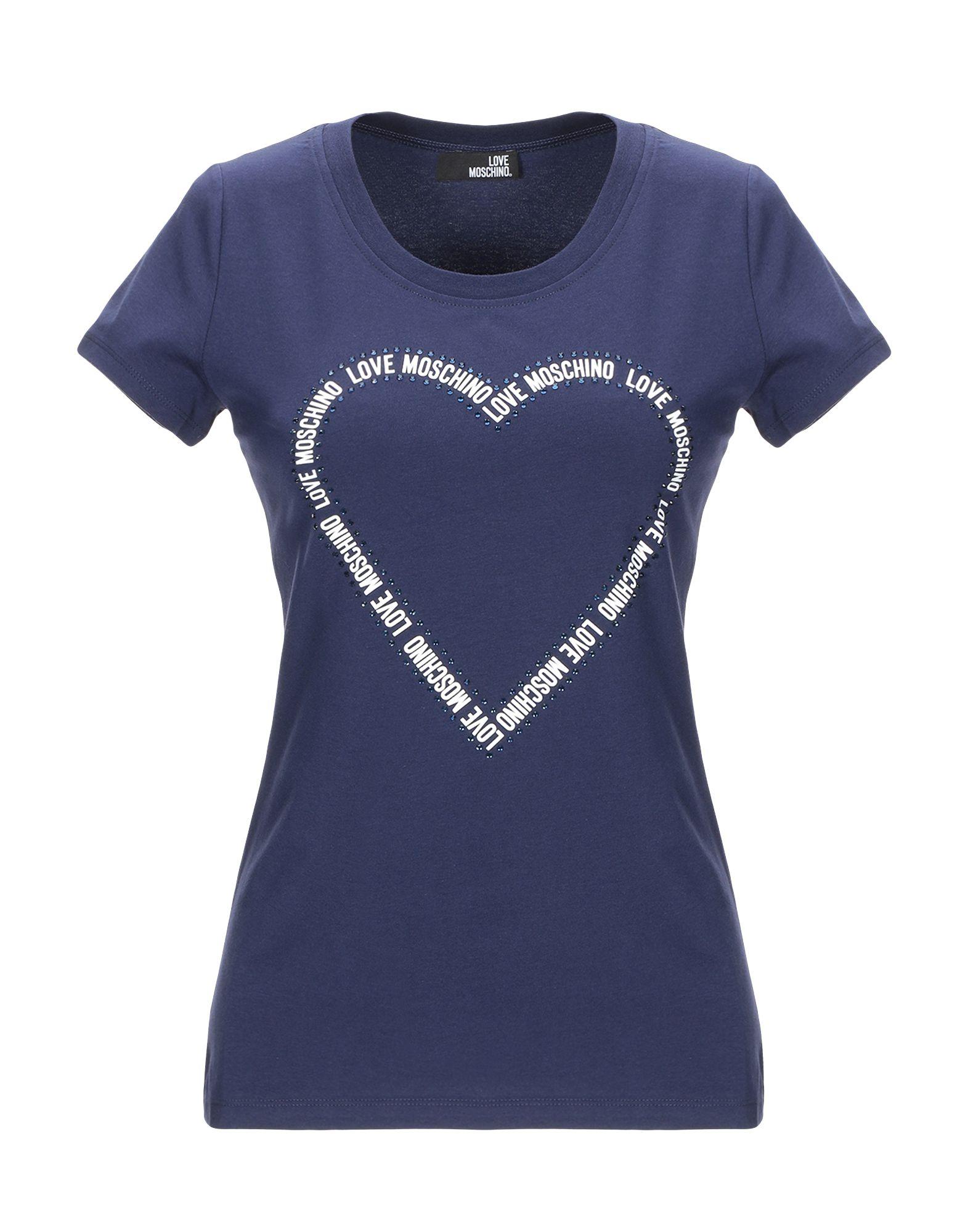 Love Moschino Cotton T-shirt in Dark Blue (Blue) - Lyst