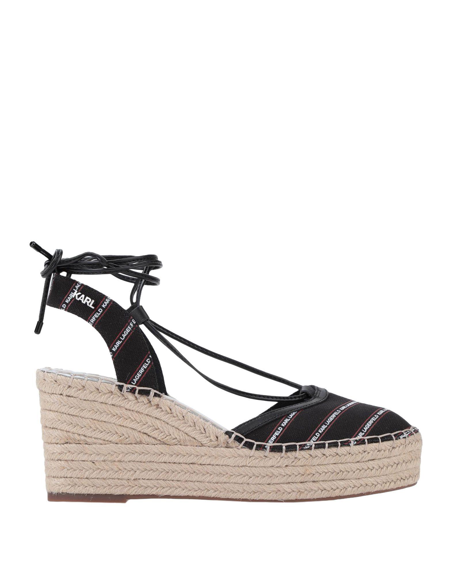 karl lagerfeld paris carin leather espadrille wedge sandals