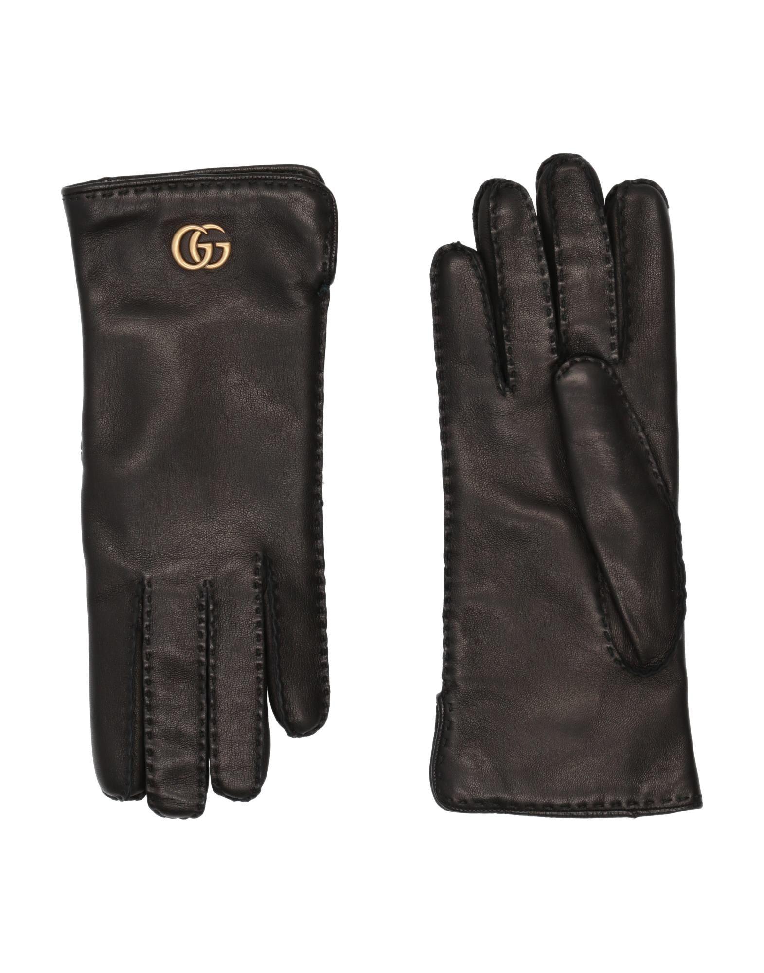 Gucci Leather Gloves in Dark Brown (Brown) Lyst