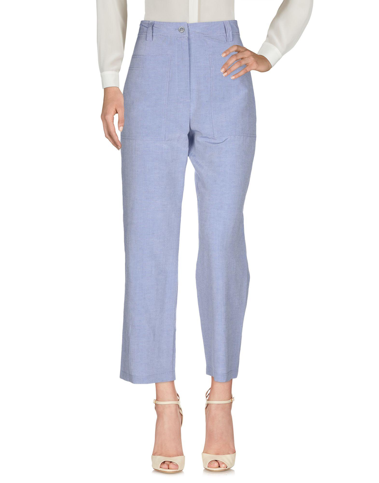 Emporio Armani Linen Casual Pants in Sky Blue (Blue) - Lyst