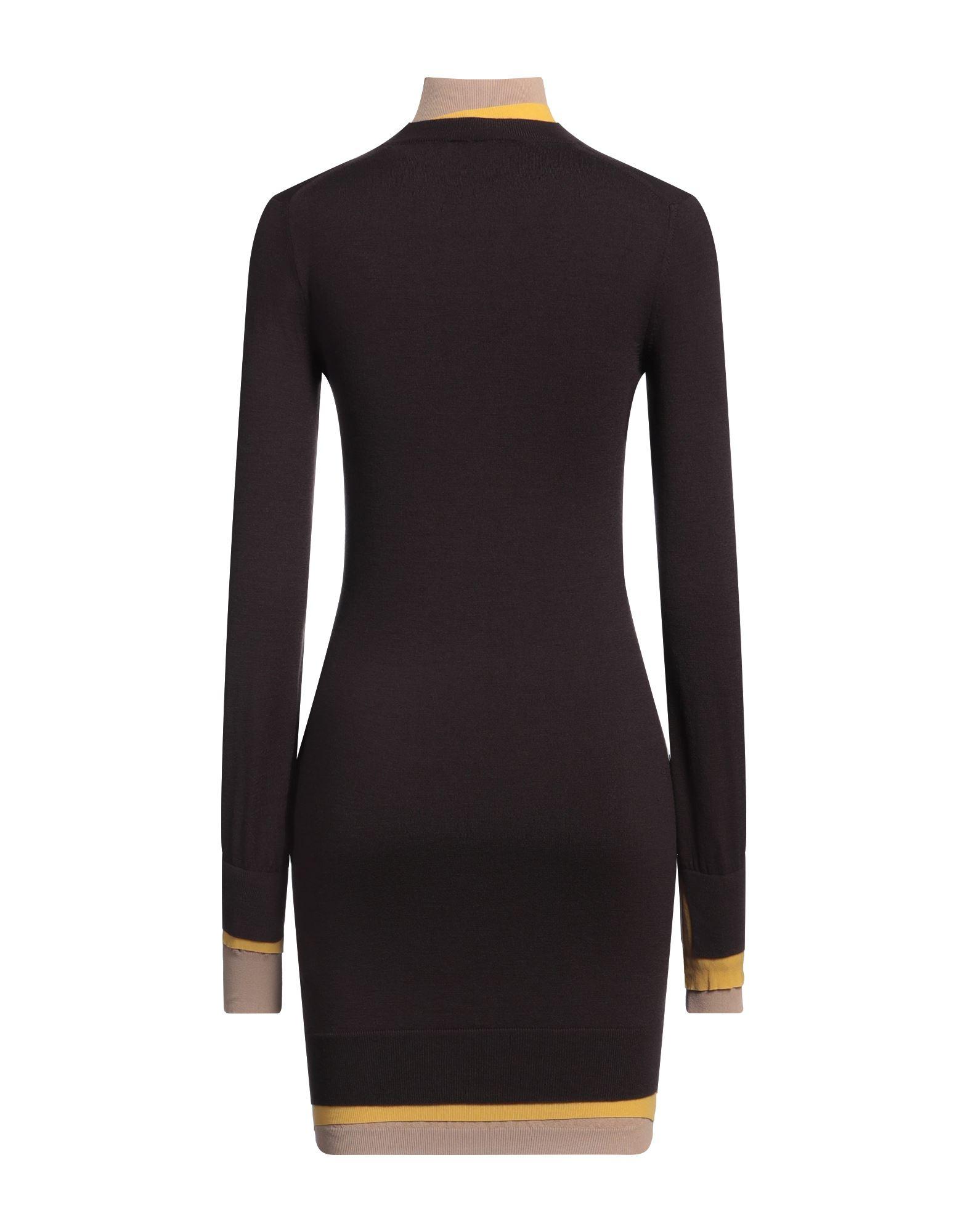 スカート FENDI LAYERING COLOR TRIMS SHORT DRESS Fendi Long Sleeve Dresses for Women | Lyst